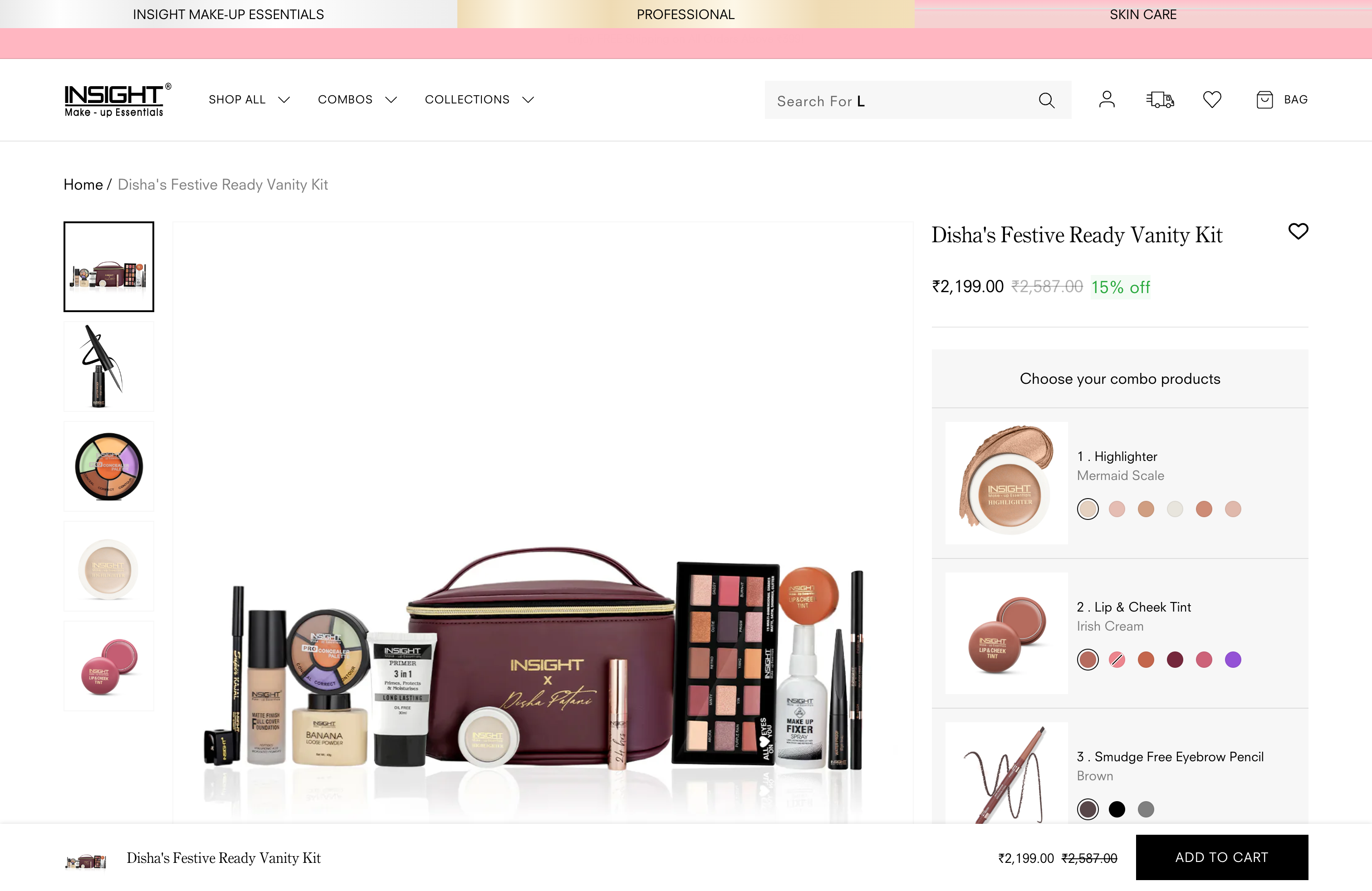 Enhancing E-commerce presence for Insight Cosmetics  screenshot 3