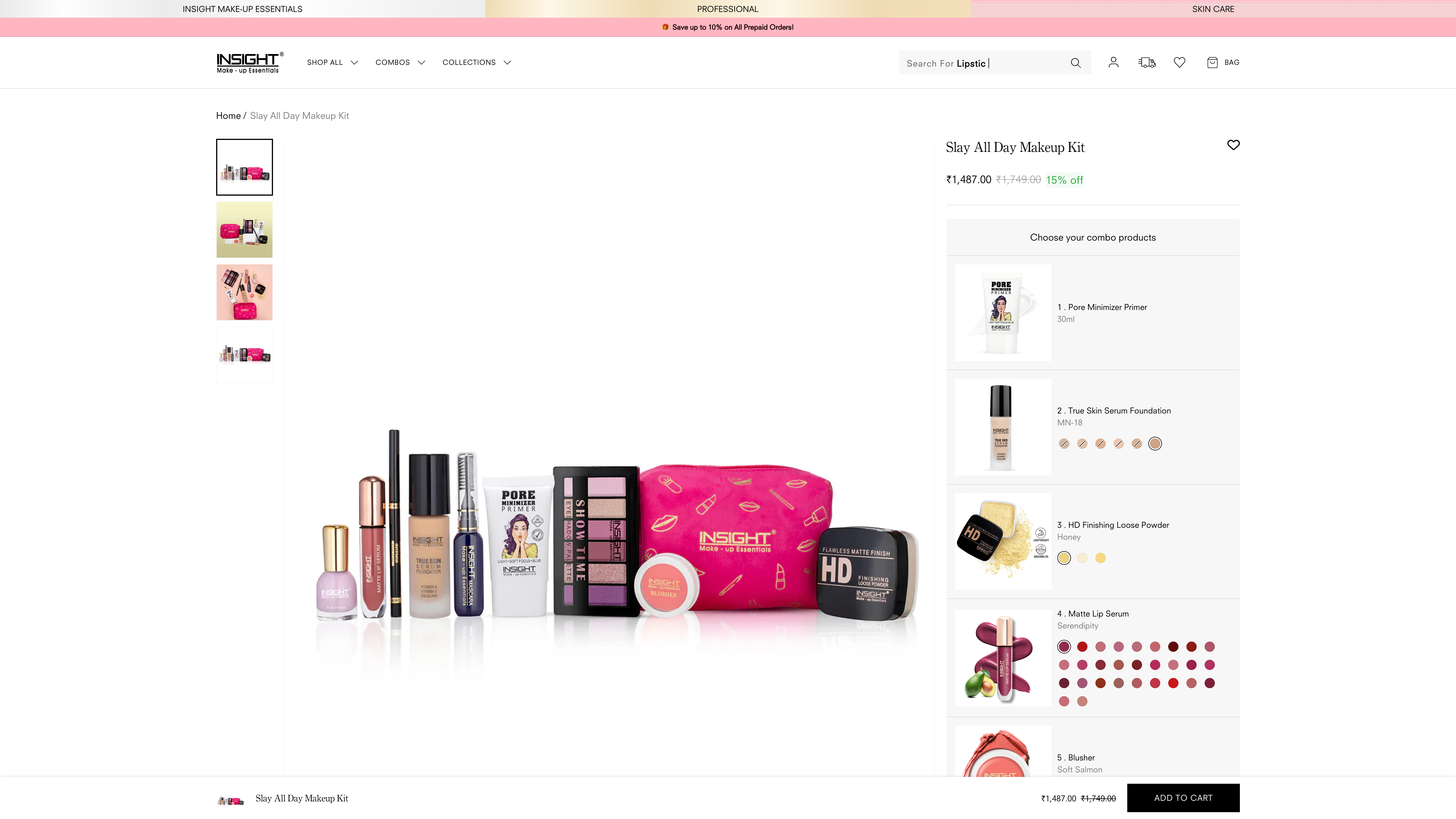 Enhancing E-commerce presence for Insight Cosmetics  screenshot 2
