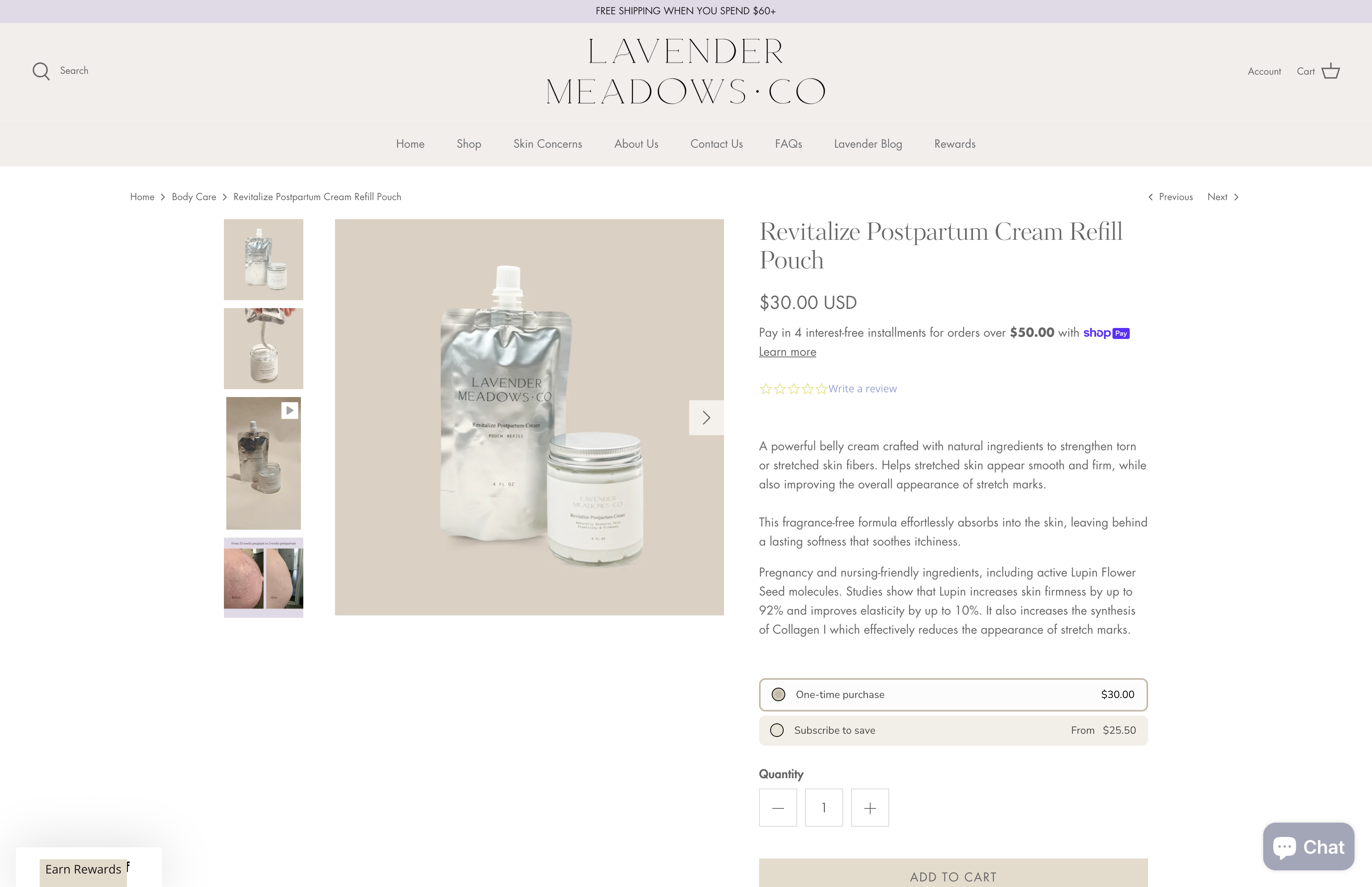 Lavender Meadows Co  - Wix to Shopify Migraition screenshot