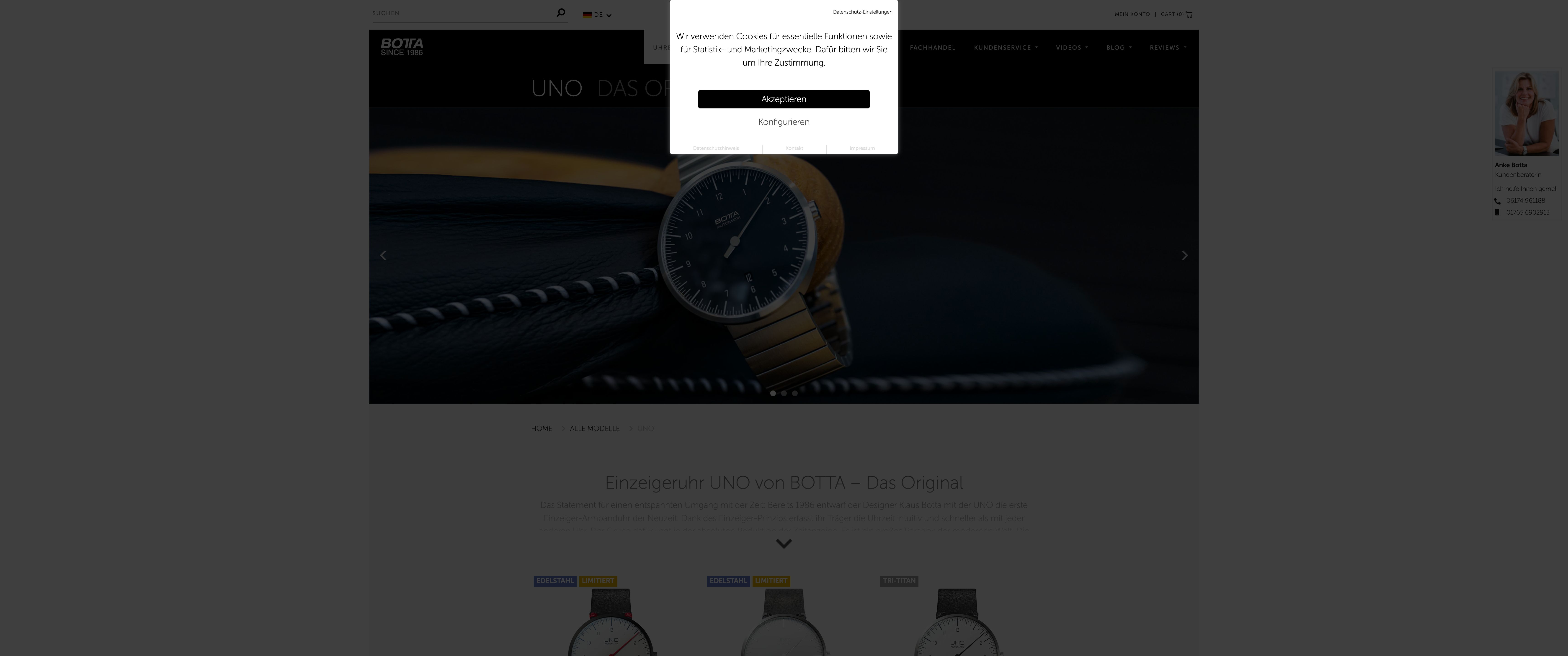 Migration zu Shopify & High-End Custom Design für botta-design.de screenshot