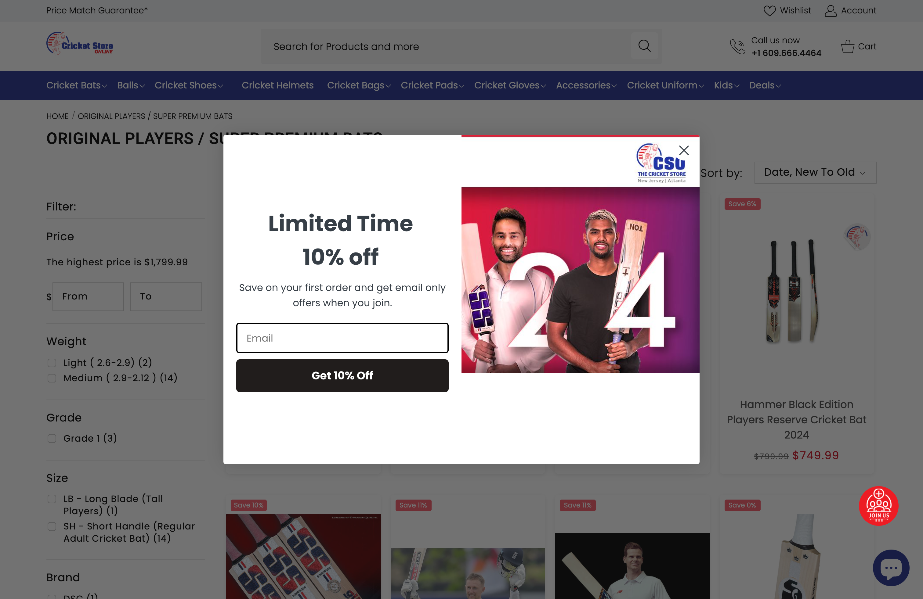 cricketstoreonline screenshot 2