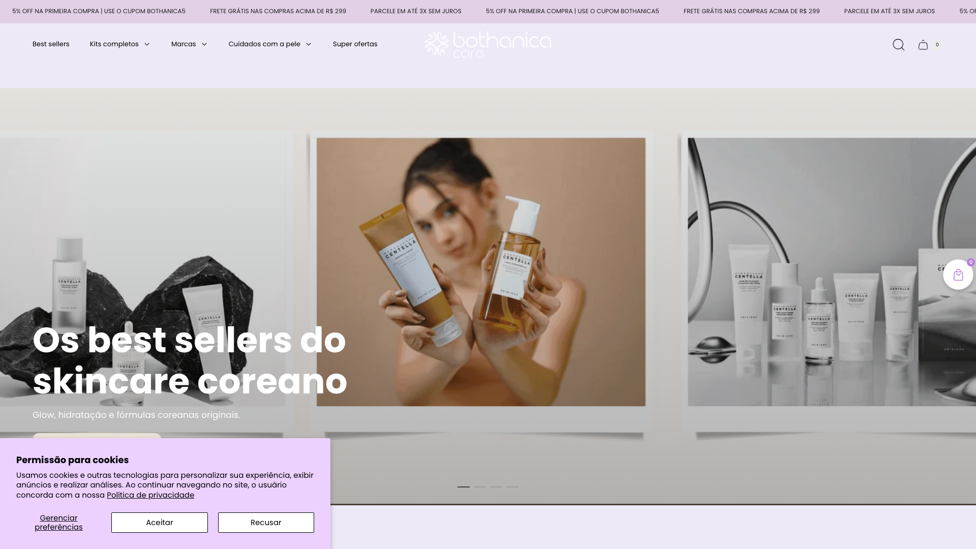 Rebranding do e-commerce da Bothanica Care
