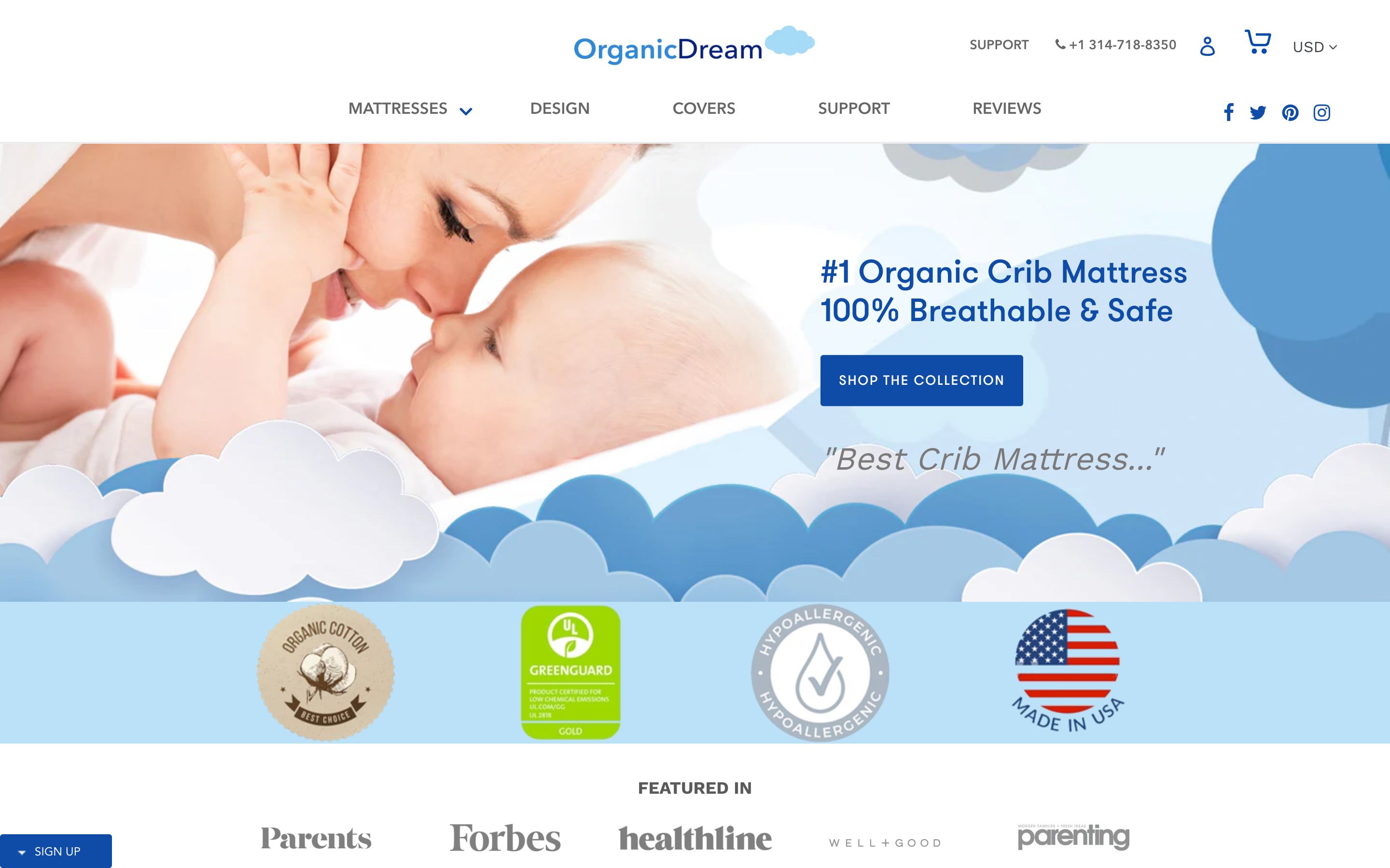 Online mattresses selling website screenshot 7