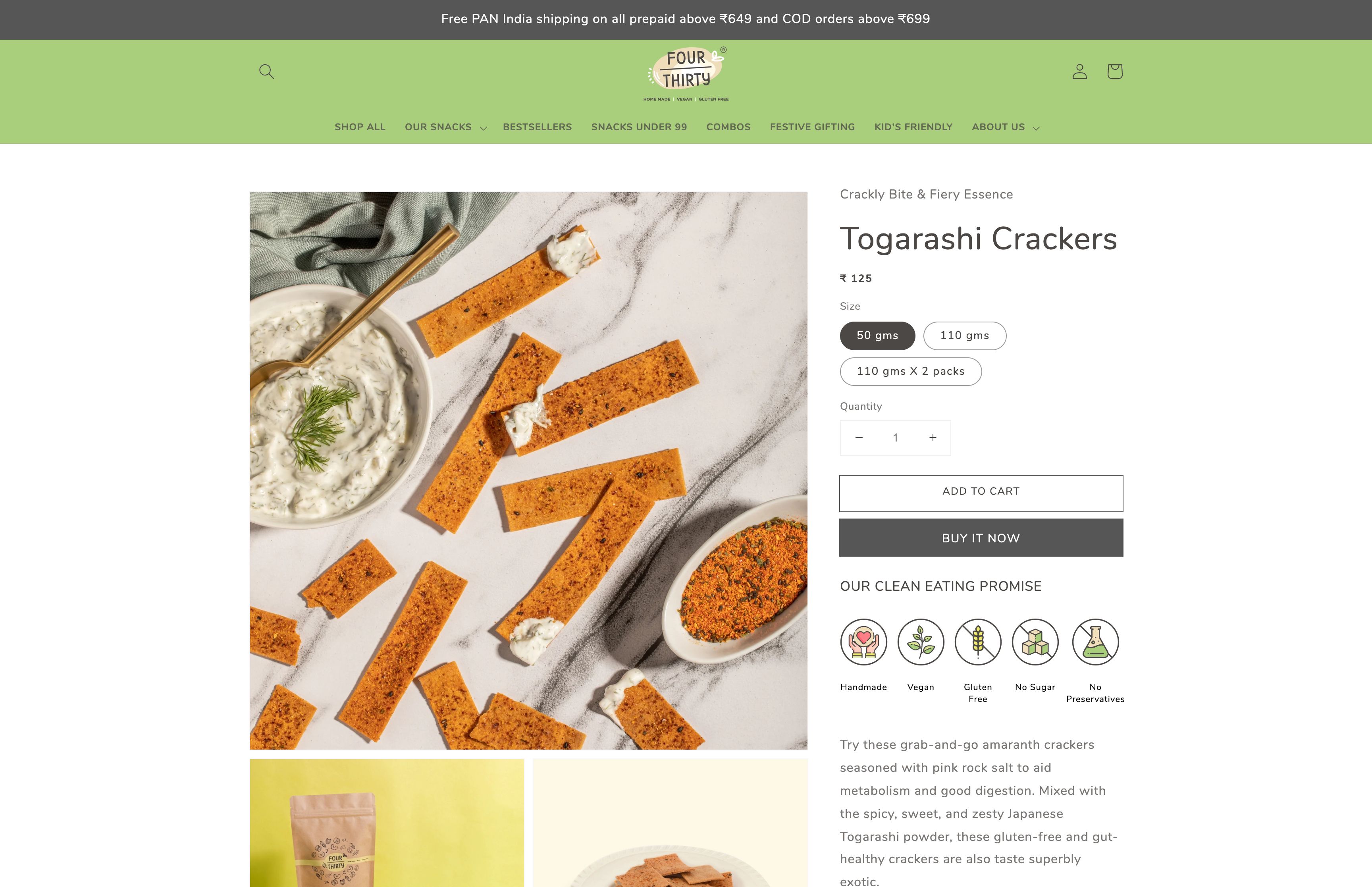Healthy Snacking Brand - Four Thirty screenshot 3