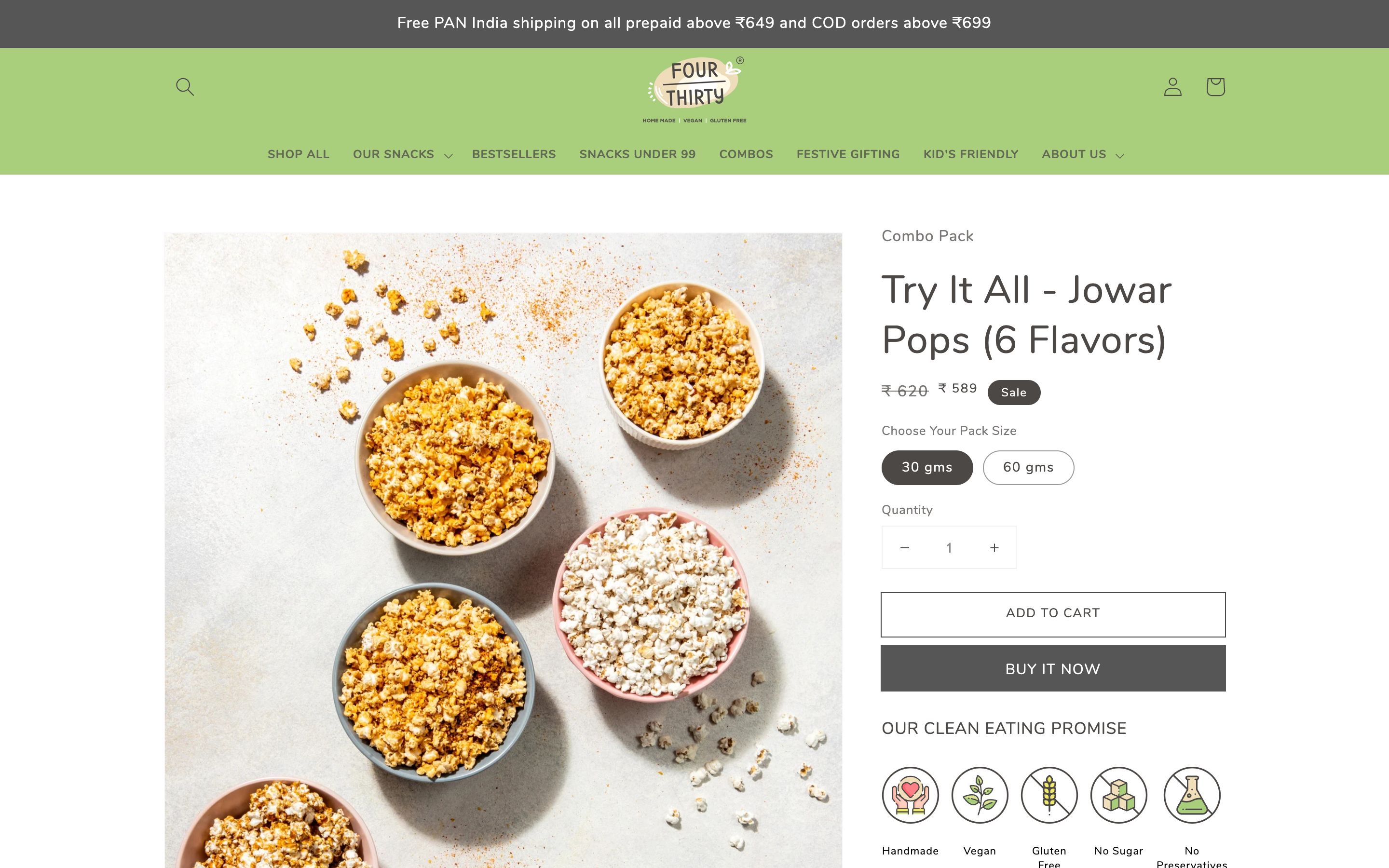 Healthy Snacking Brand - Four Thirty screenshot 5