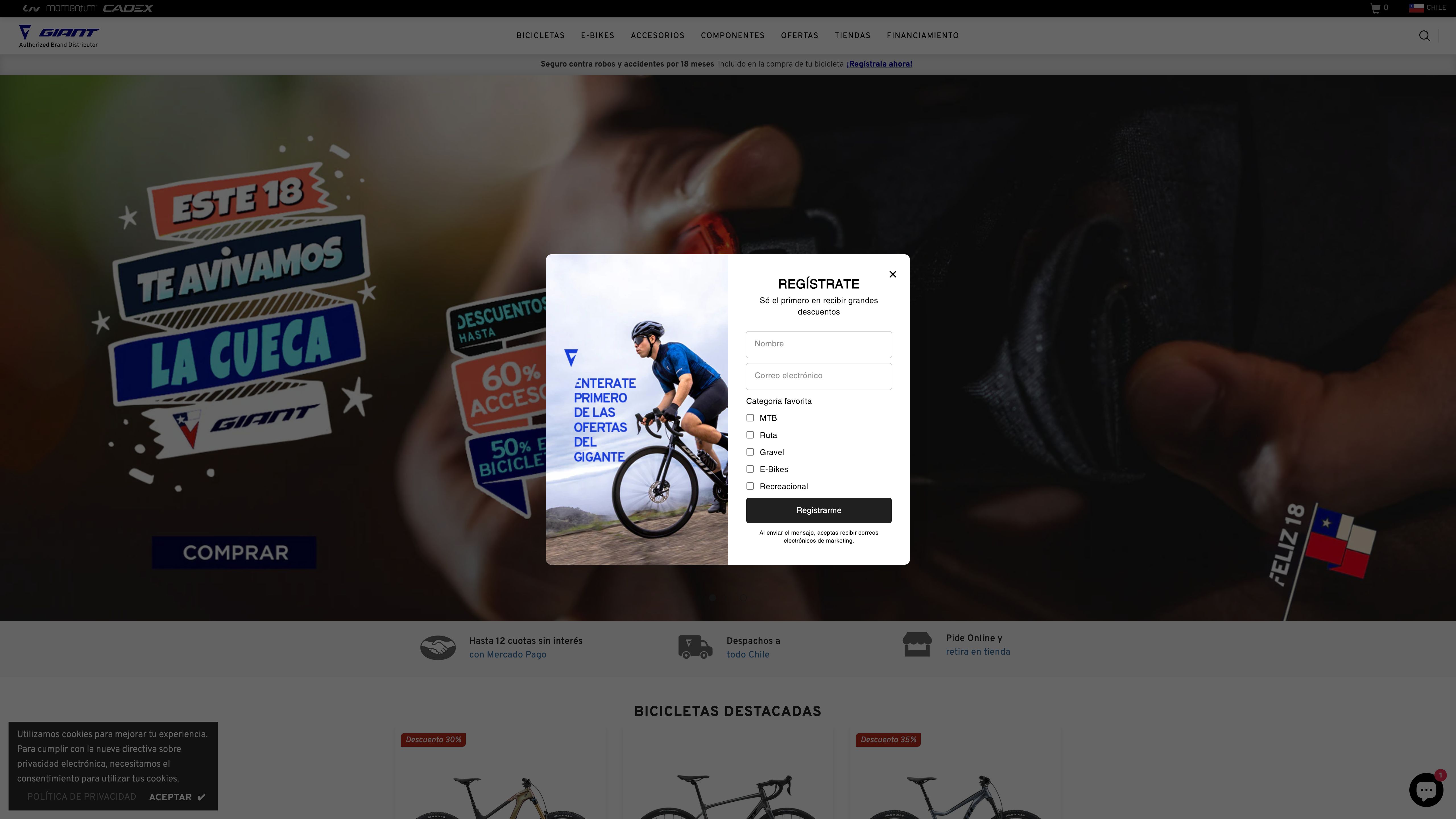 Giant Bicycles Chile screenshot 5