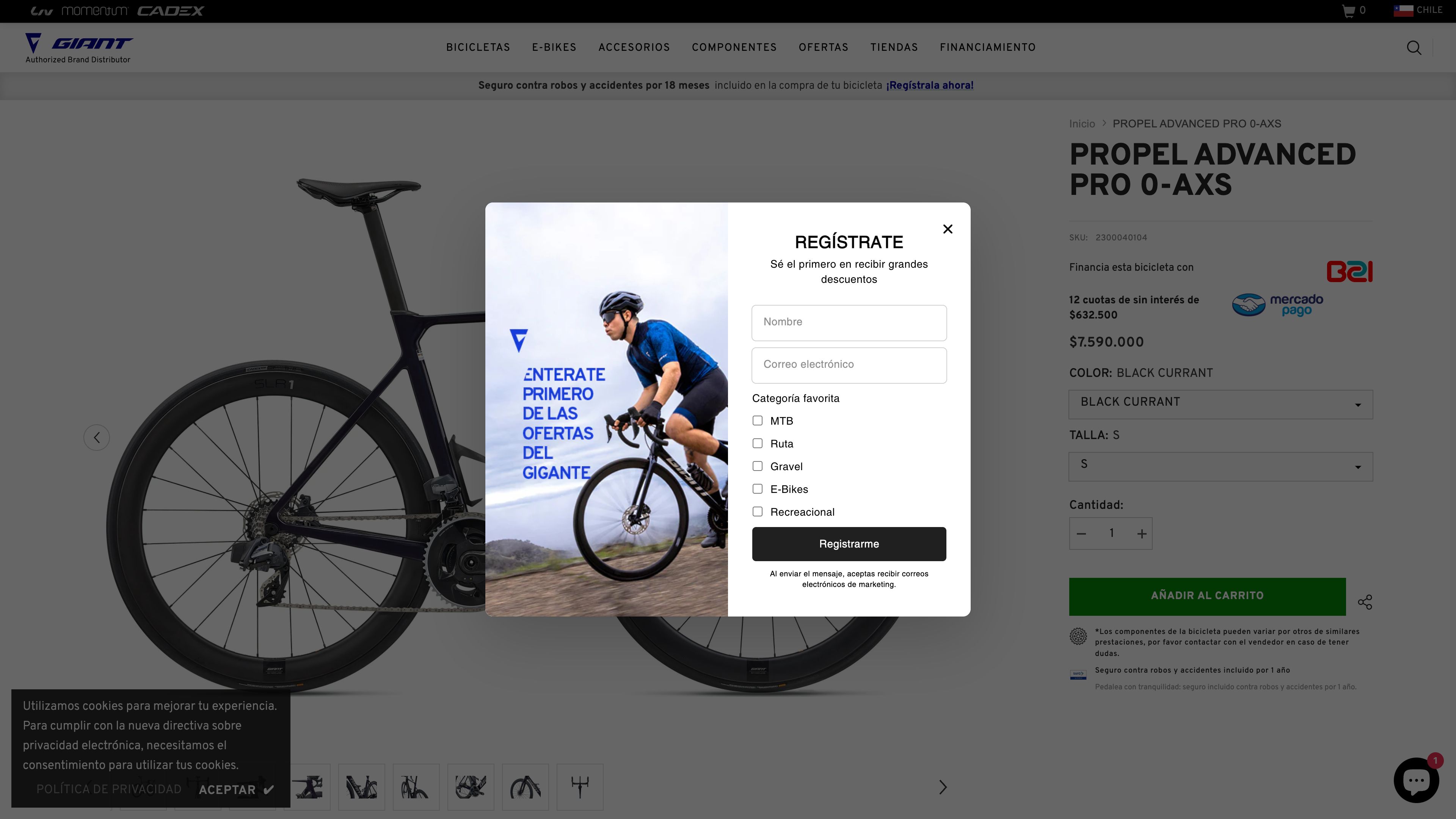 Giant Bicycles Chile screenshot 4