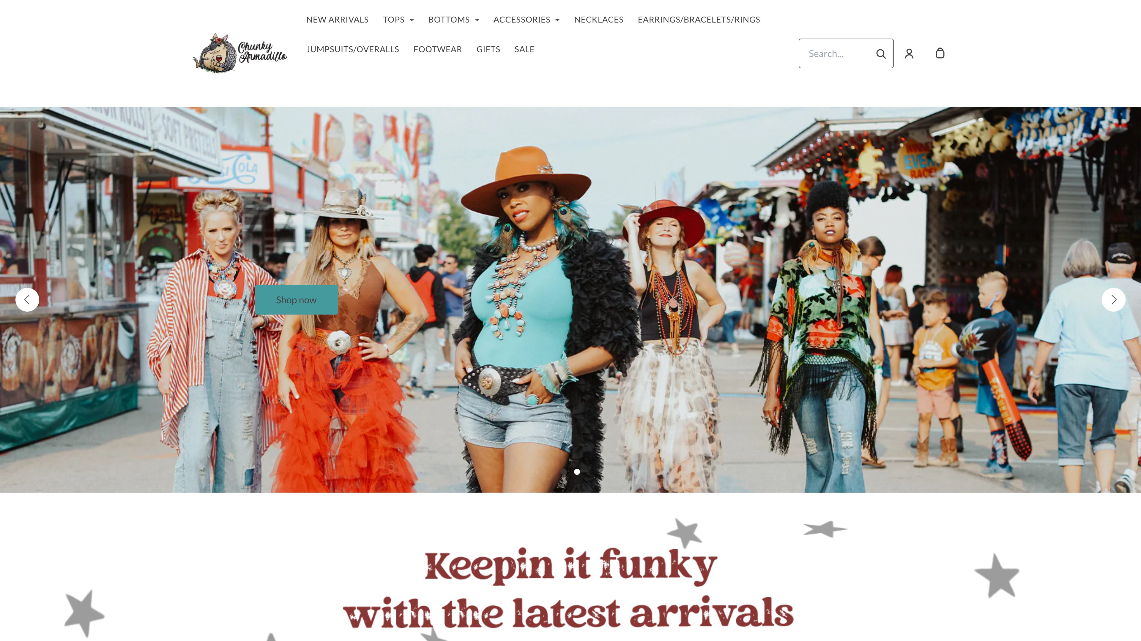 Charming Western-Fashion Website for Chunky Armadillo