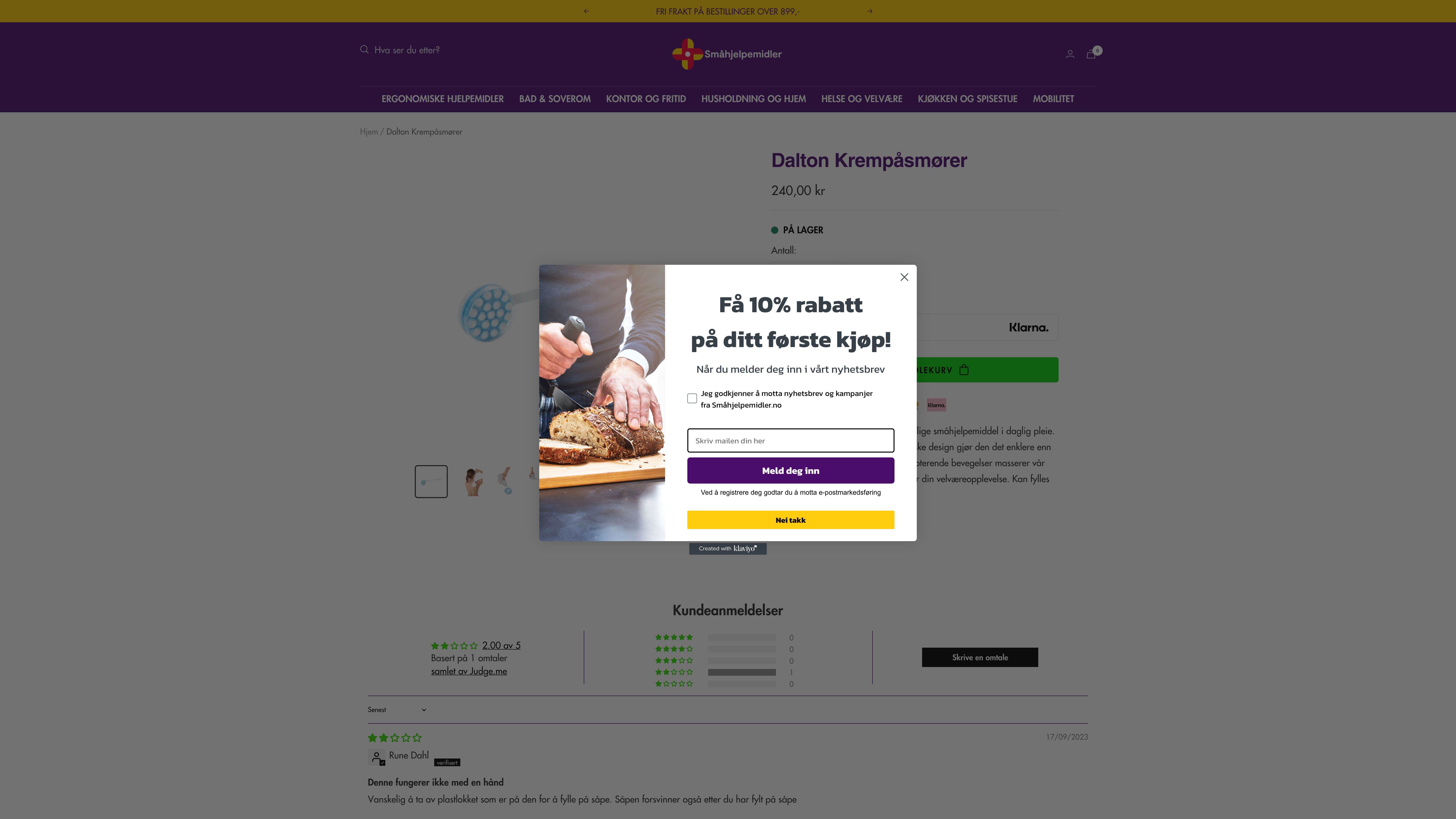 Smahjelpemidler.no screenshot 4