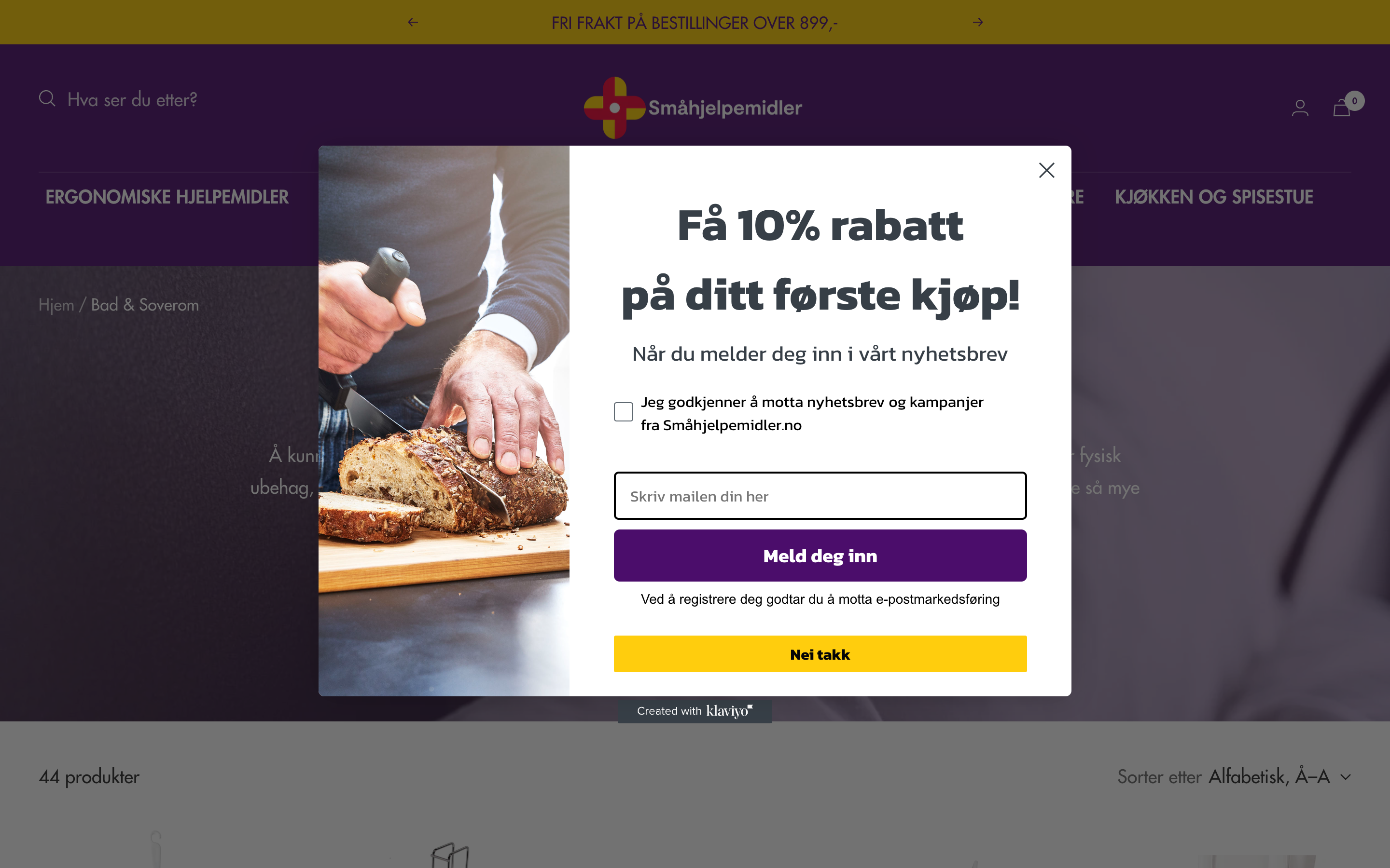 Smahjelpemidler.no screenshot 2