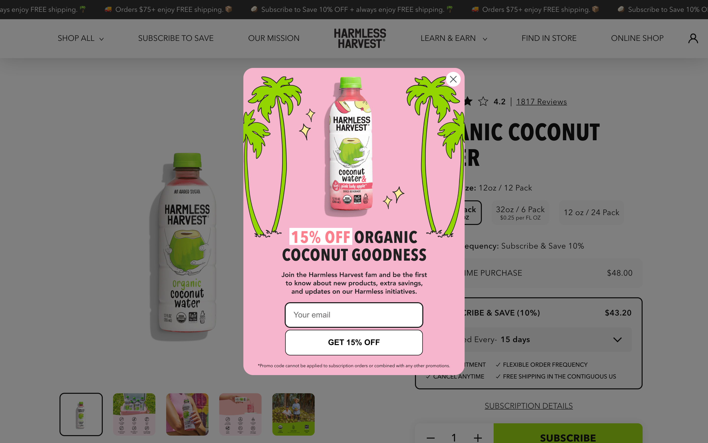 Unique, organic and accessible — Harmless Harvest store development screenshot 3