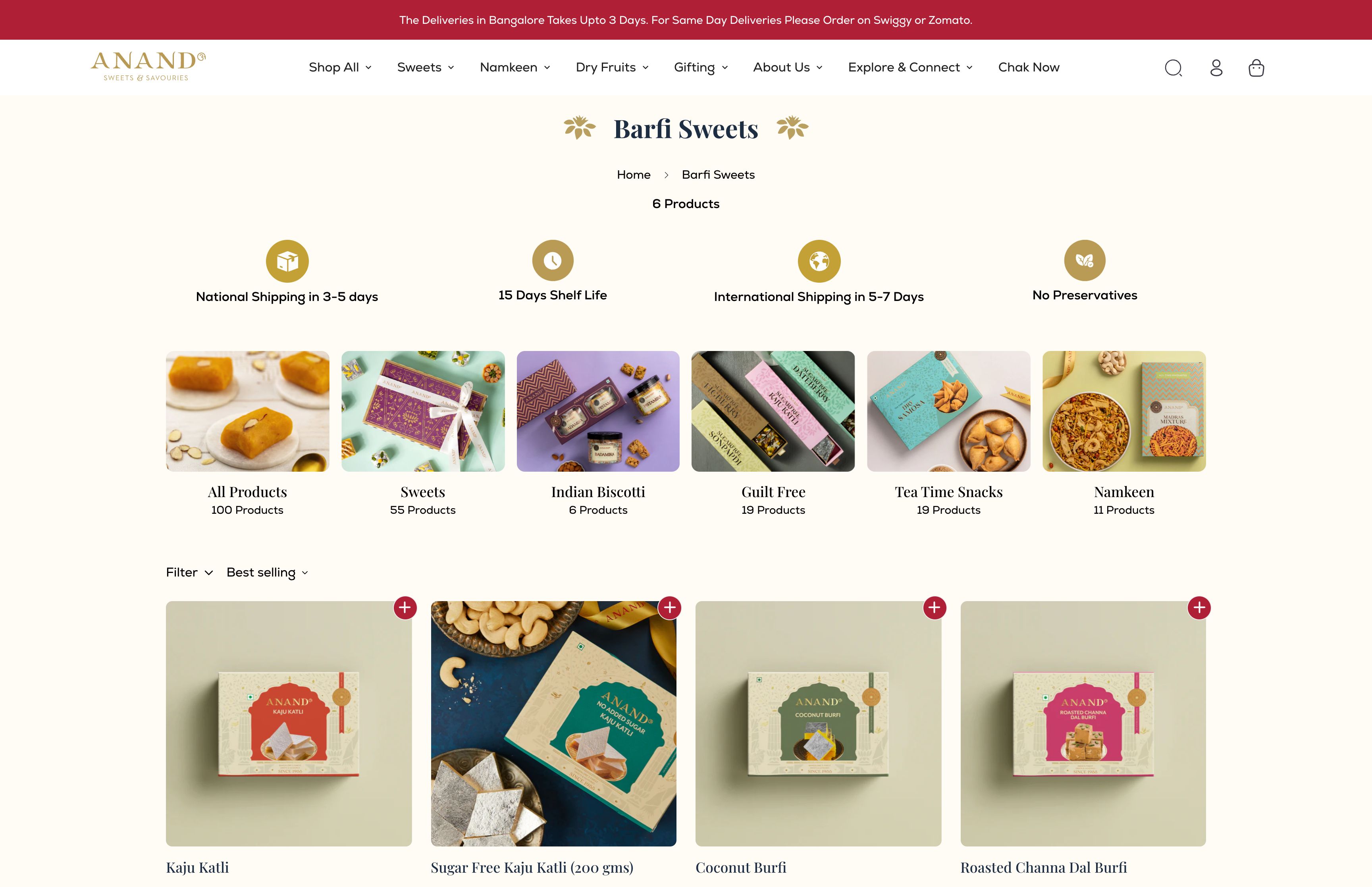 Anand Sweets - Baanglore's Unique Sweets Brand screenshot 4