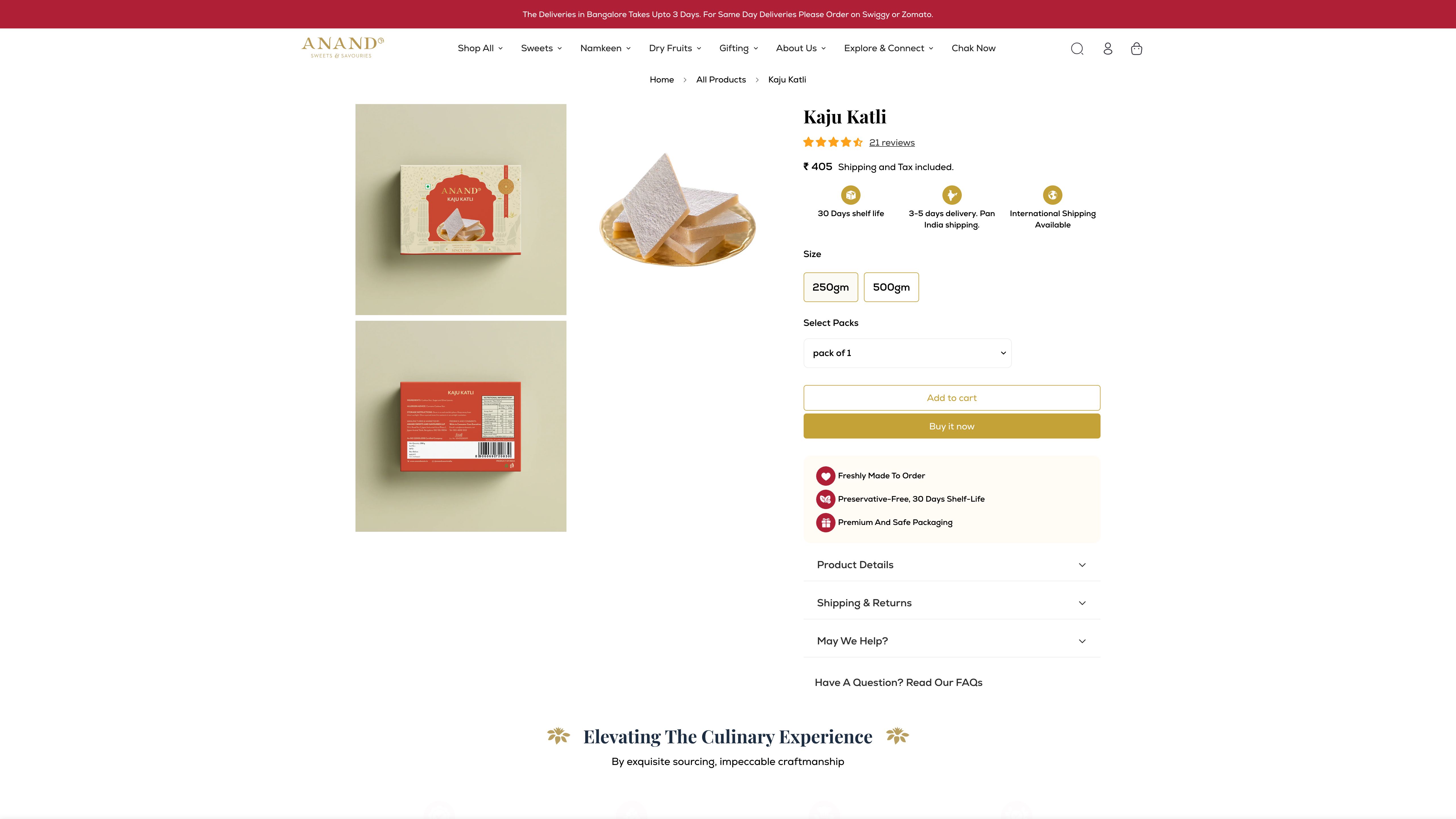 Anand Sweets - Baanglore's Unique Sweets Brand screenshot 5