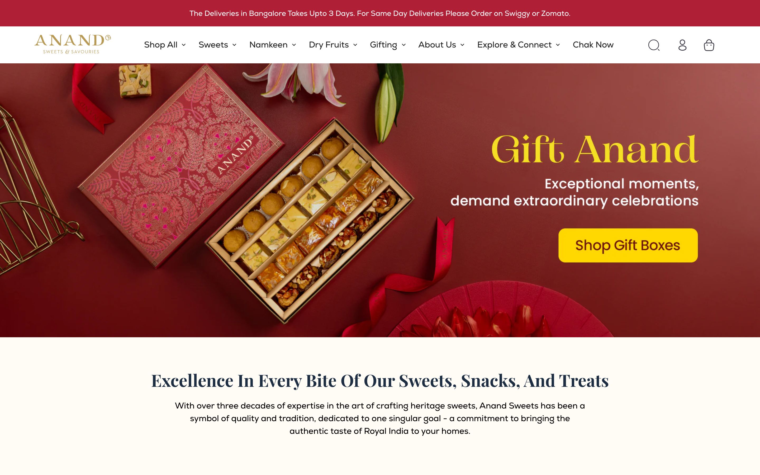 Anand Sweets - Baanglore's Unique Sweets Brand screenshot 6