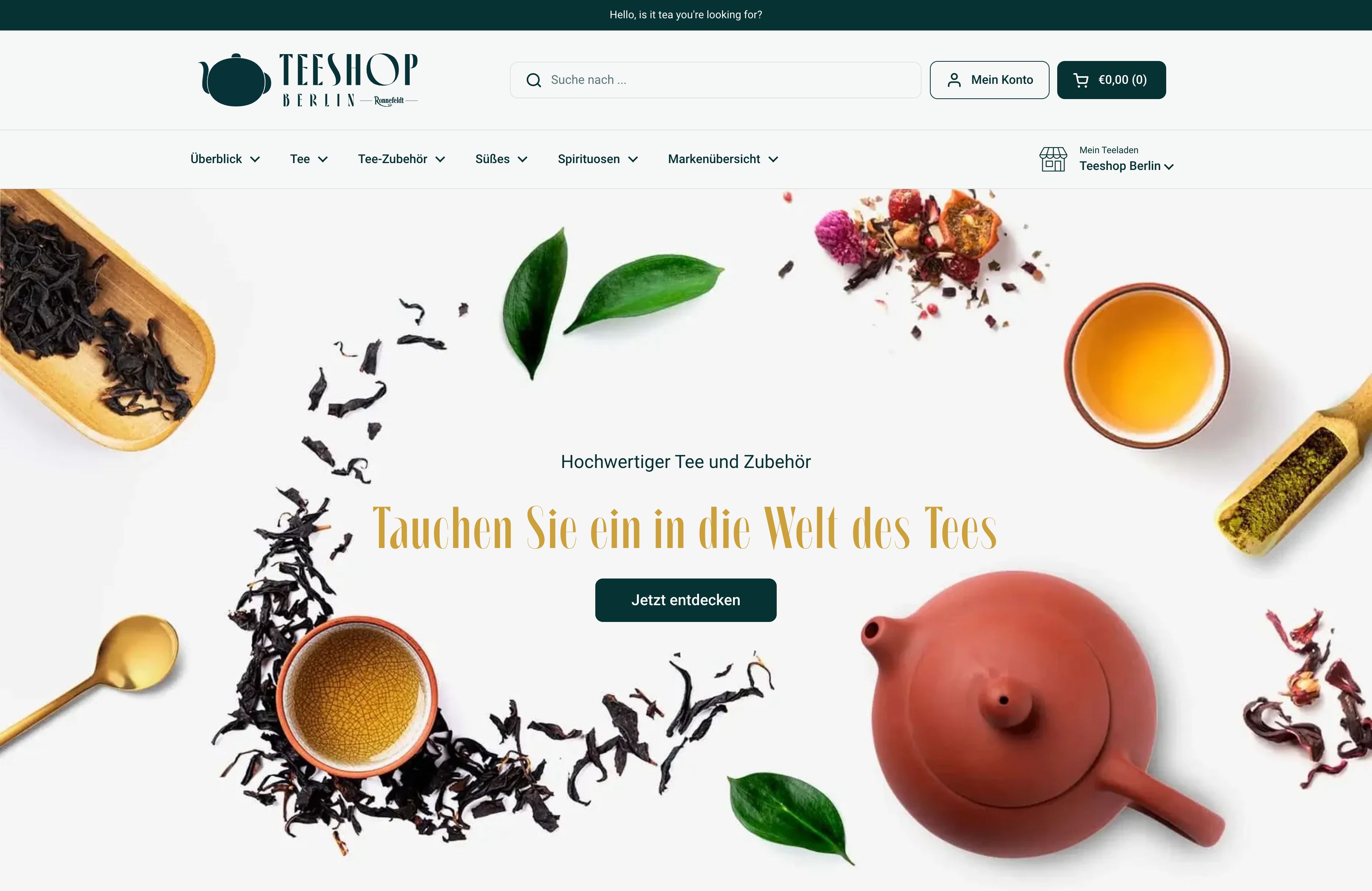 Migration von ePages & Individualisierung Shopify – teeshop-berlin.de screenshot 6