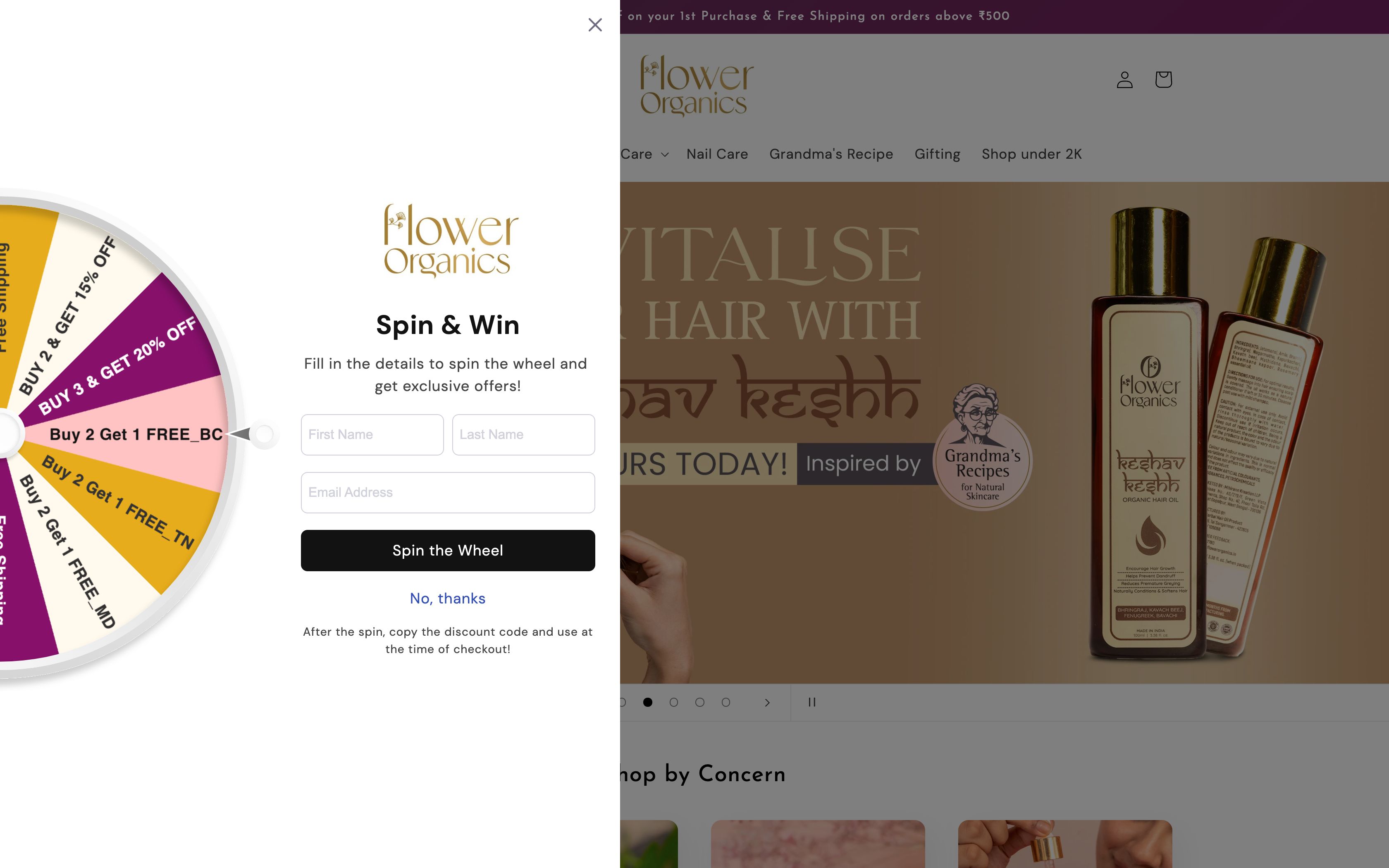 Flowerorganics - Skin Care Product E-commerce Website screenshot 6