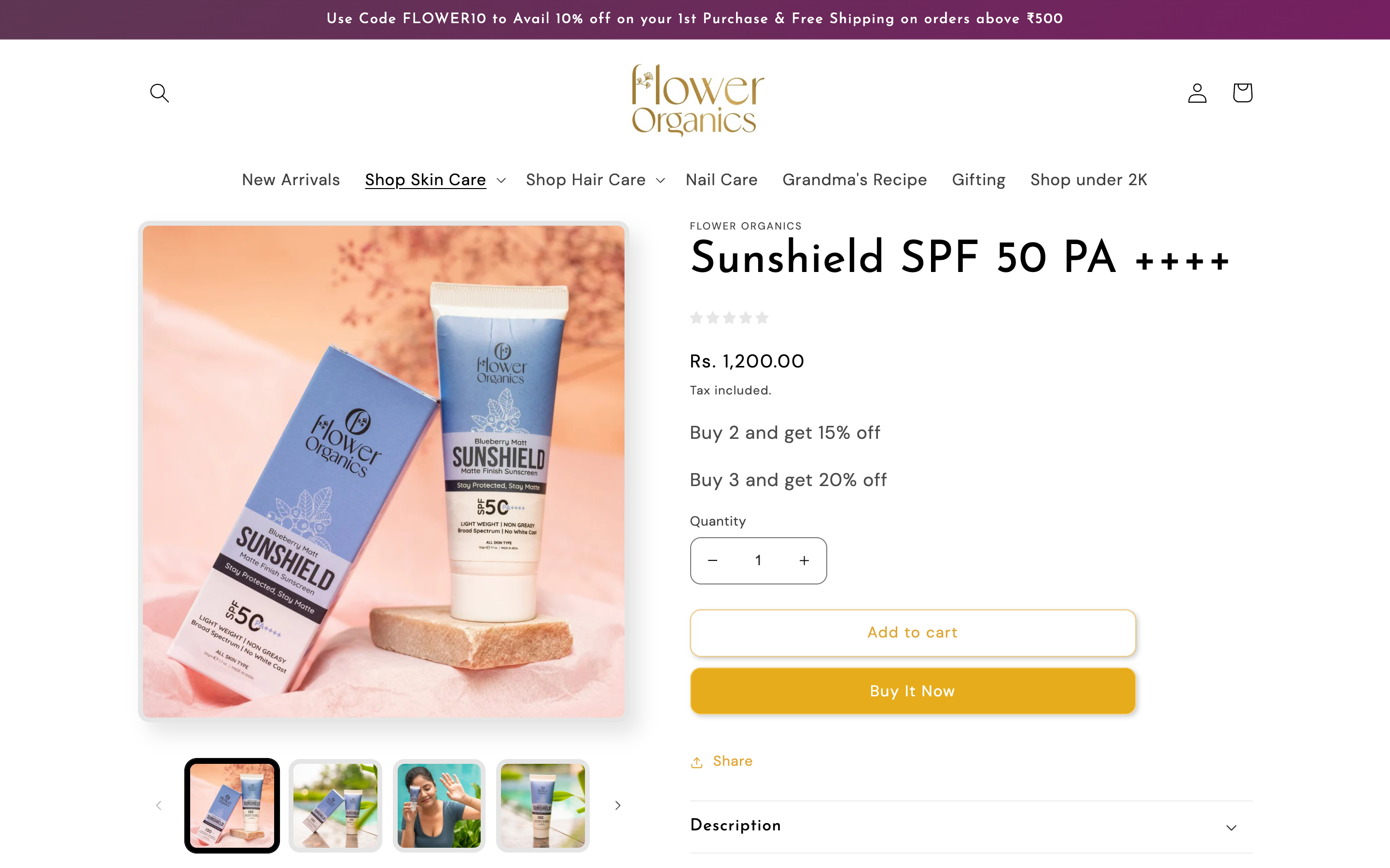 Flowerorganics - Skin Care Product E-commerce Website screenshot 4
