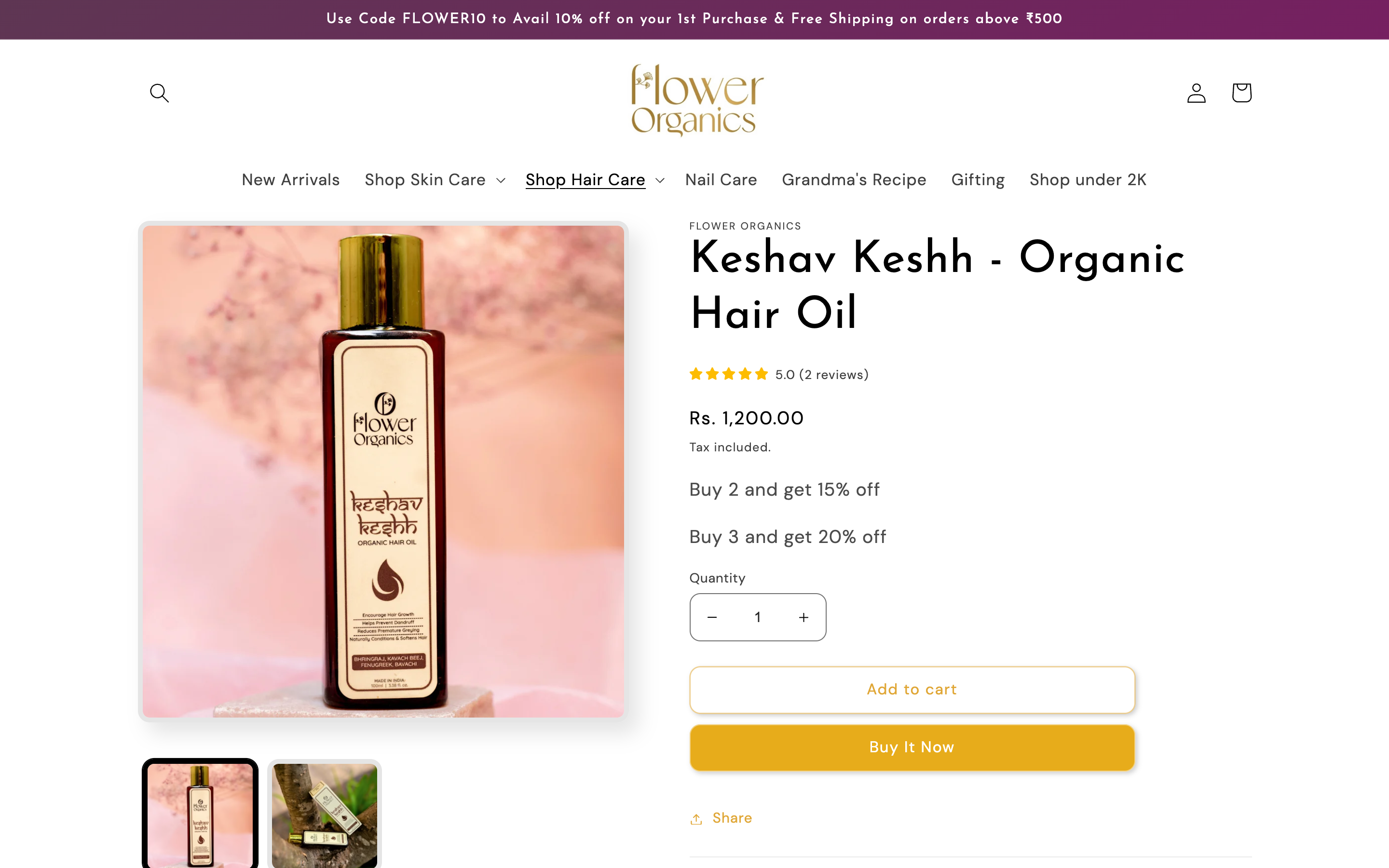 Flowerorganics - Skin Care Product E-commerce Website screenshot 5