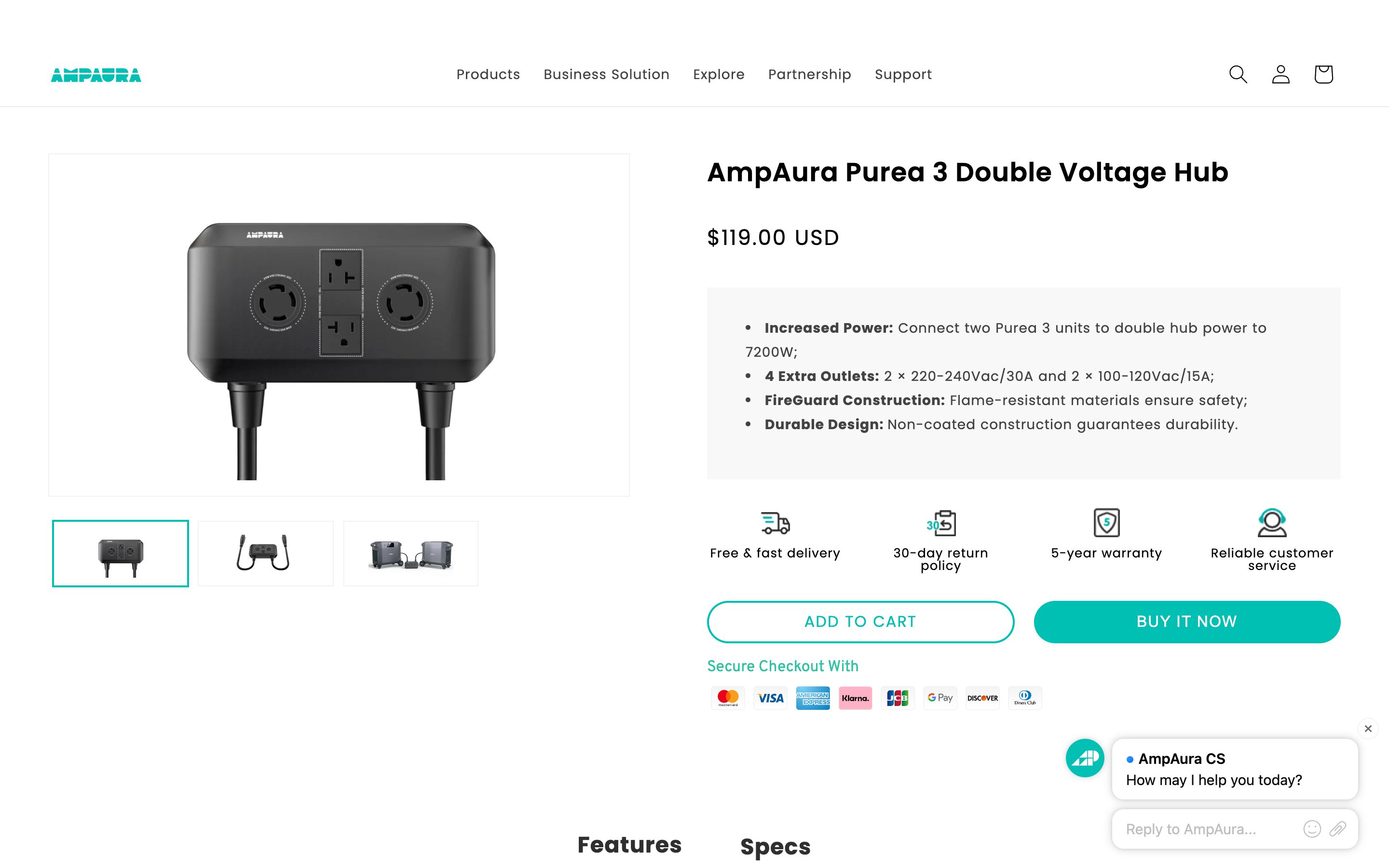 AmpAura | Portable Power Station and Home Energy Storage Solutions  screenshot 3