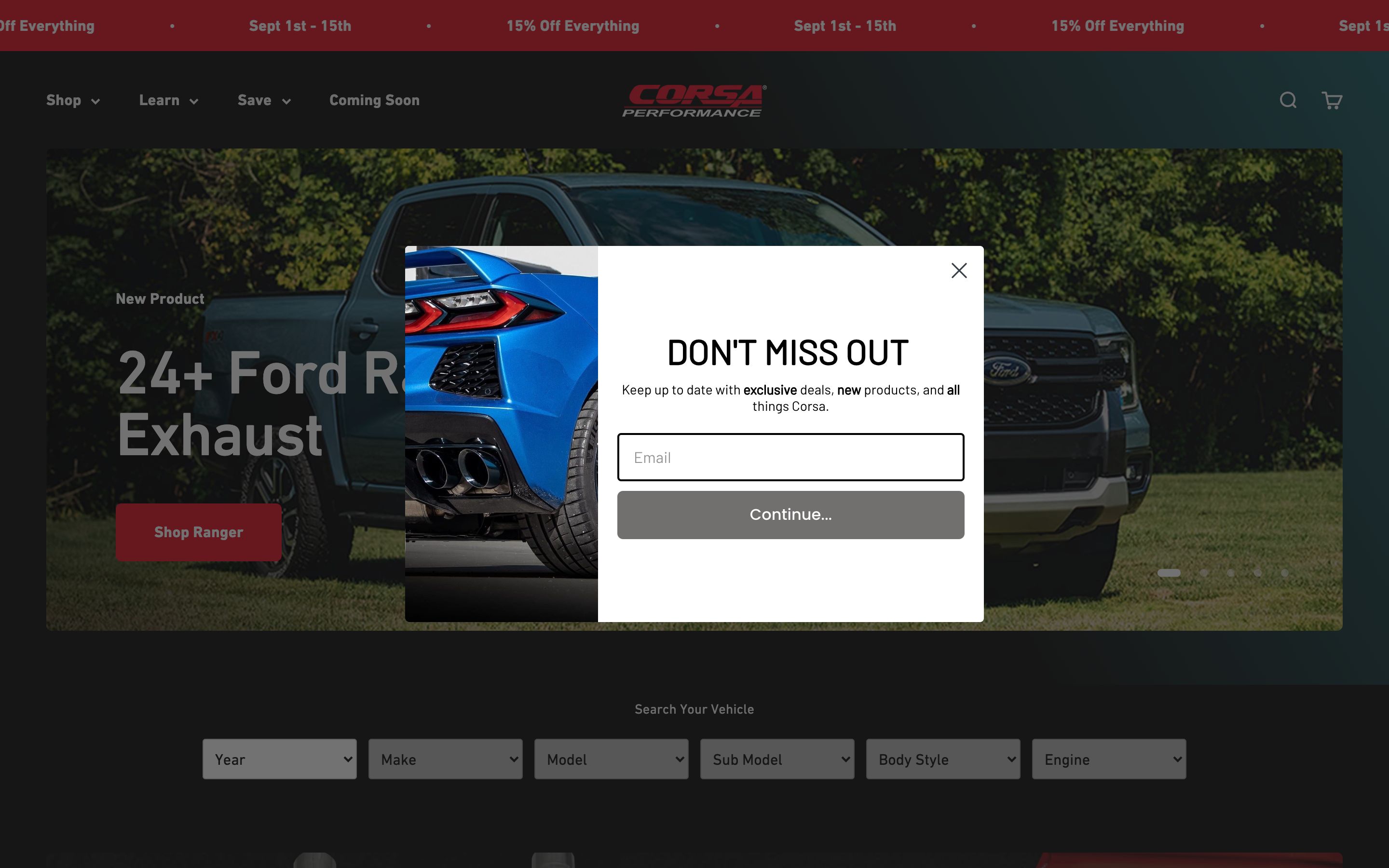 CORSA: Premium Aftermarket Exhausts Now With Matching Website screenshot 7