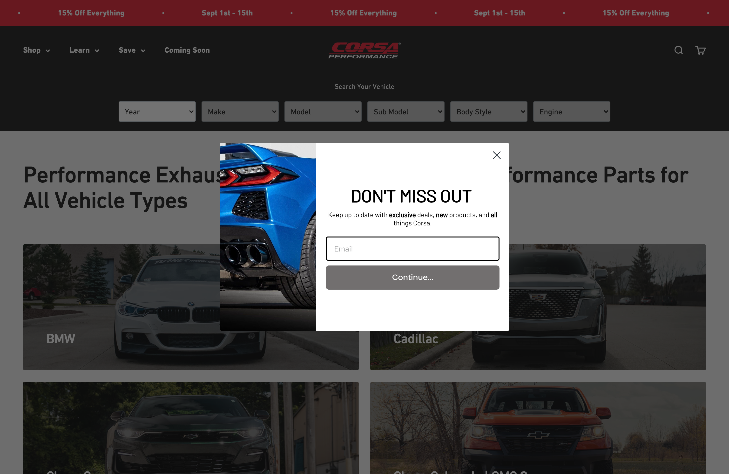 CORSA: Premium Aftermarket Exhausts Now With Matching Website screenshot 6