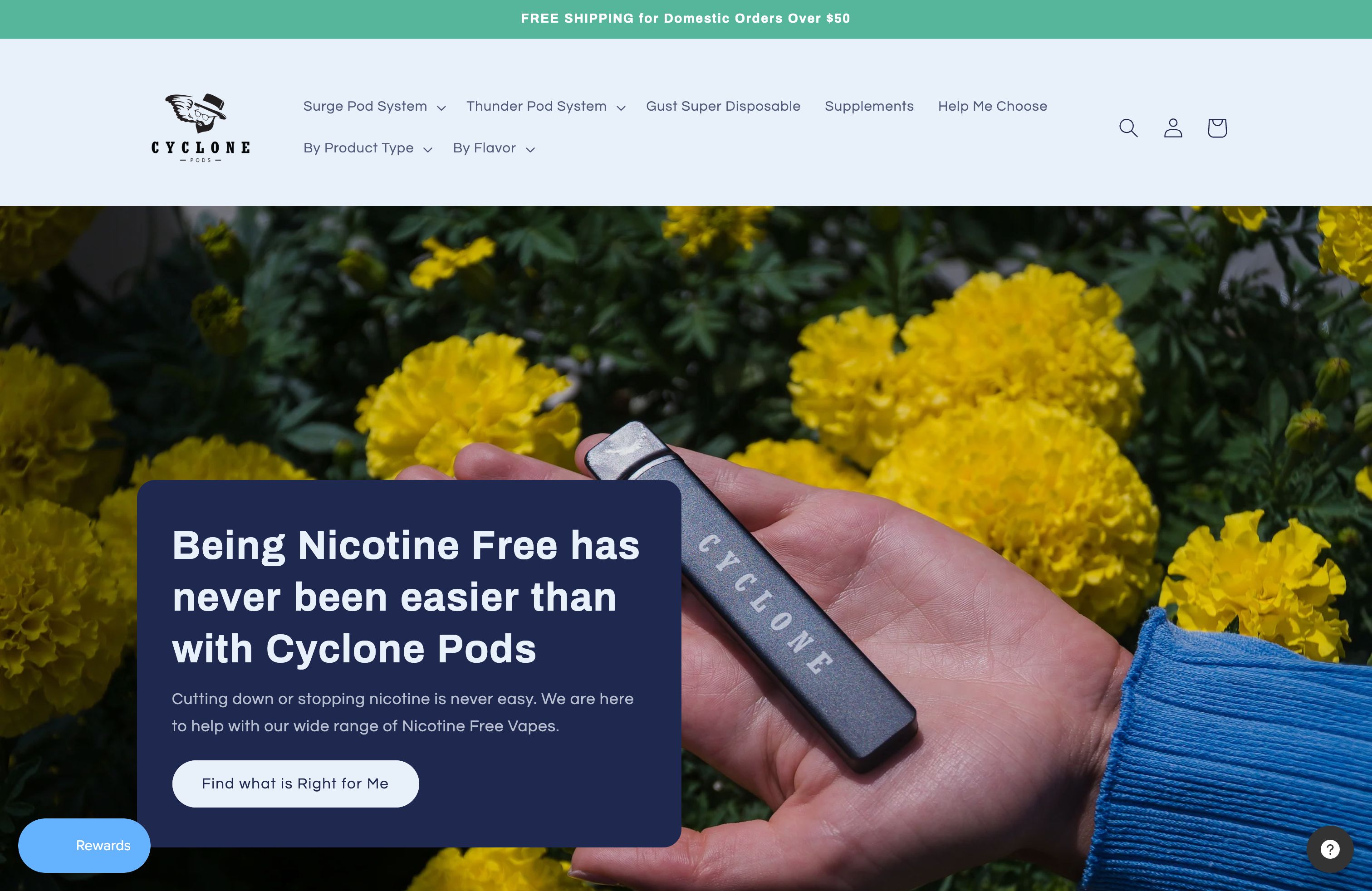 Cyclone Pods - Shopify Custom Design & Search Engine Optimization screenshot 5