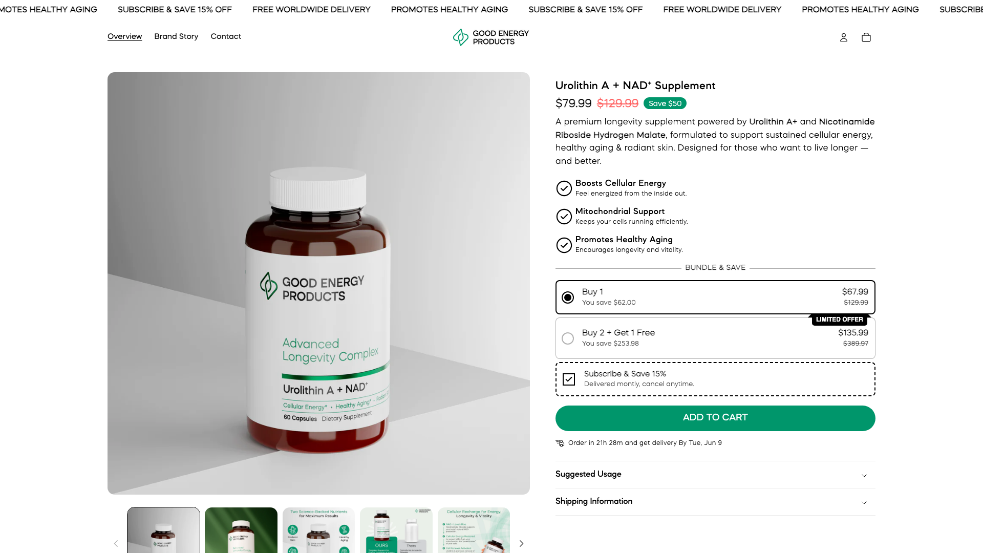 The Good Energy Products - Website Design & Set Up