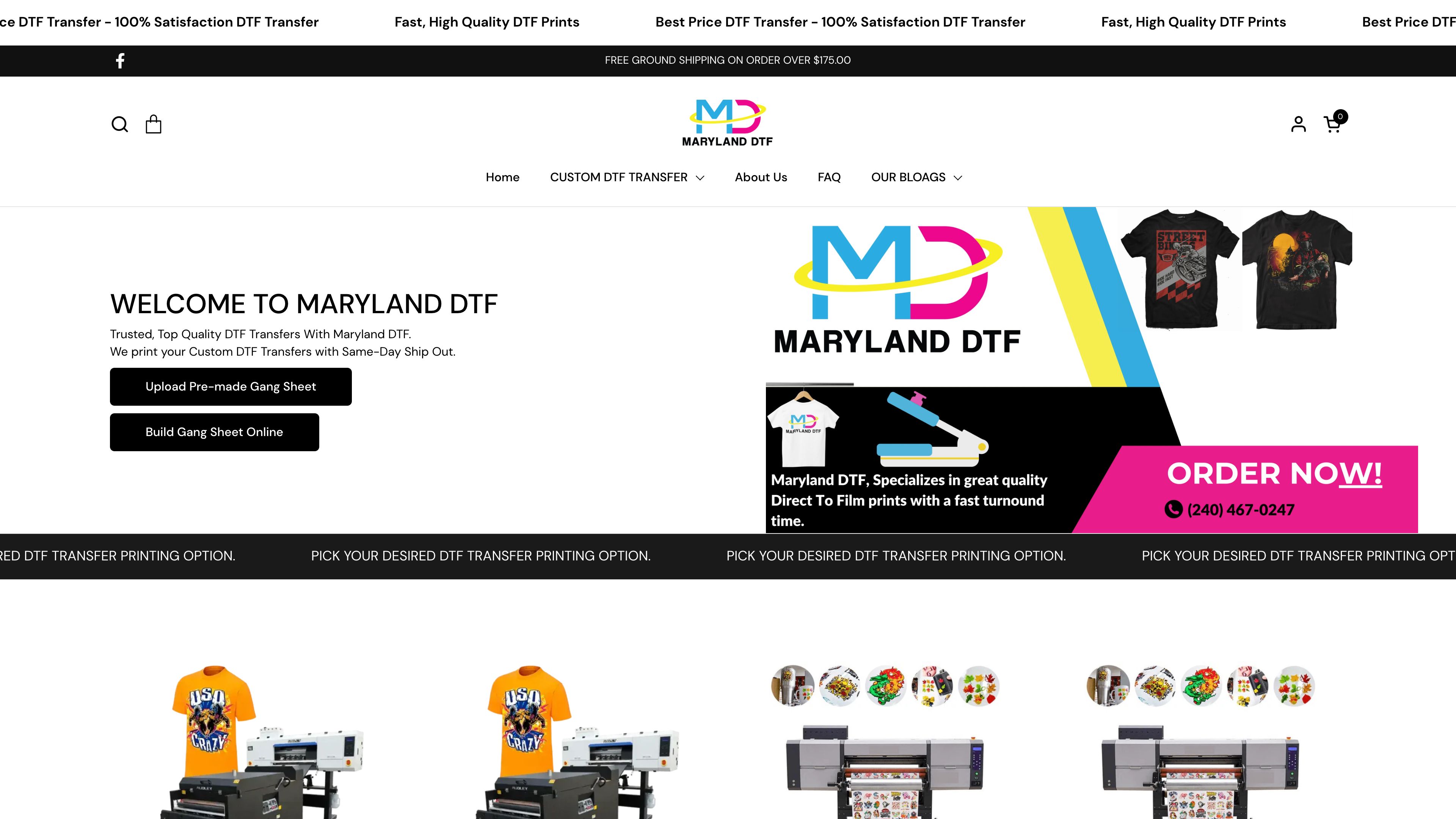 DTF Priting Website  screenshot 6