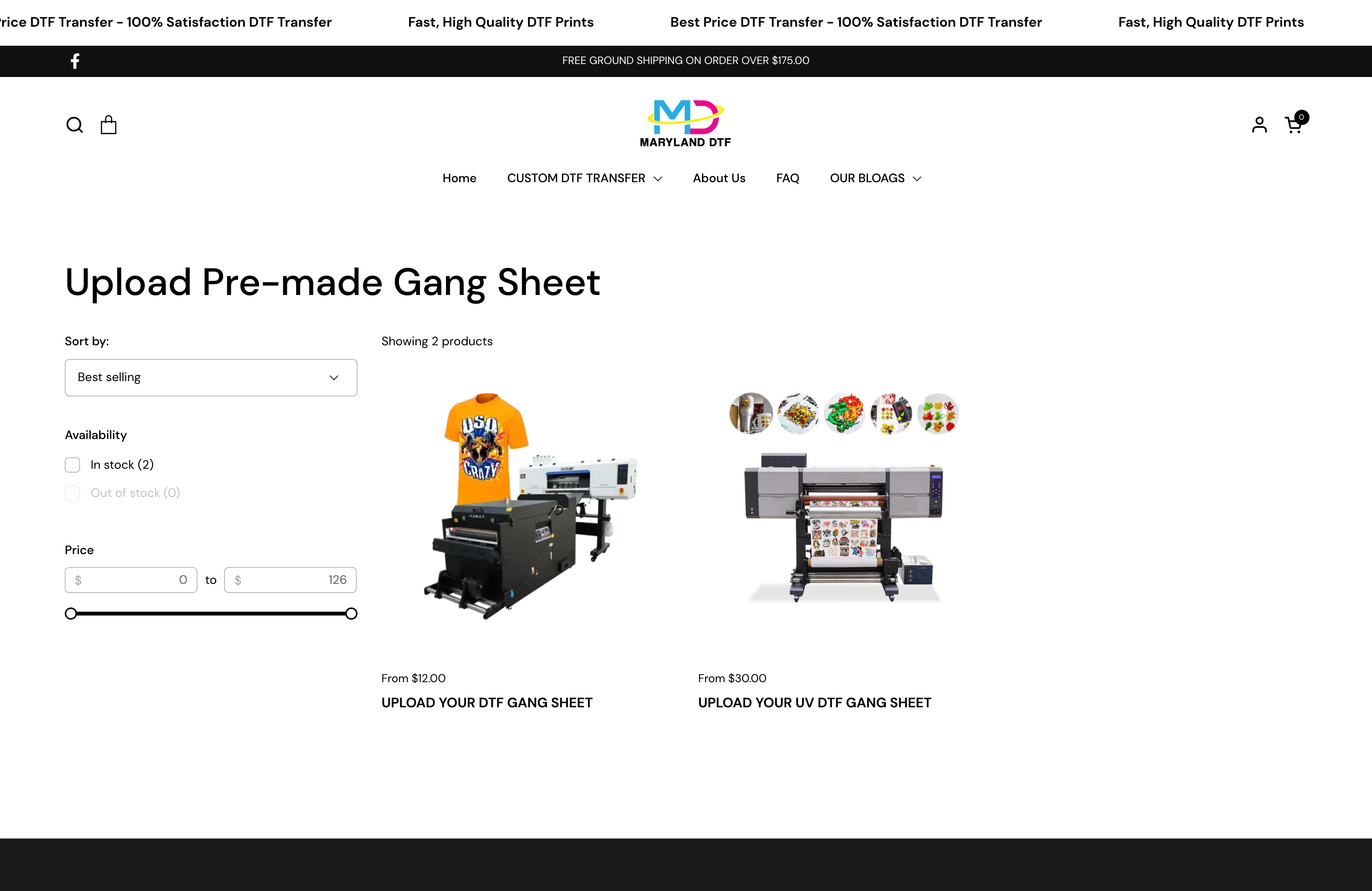 DTF Priting Website  screenshot 2