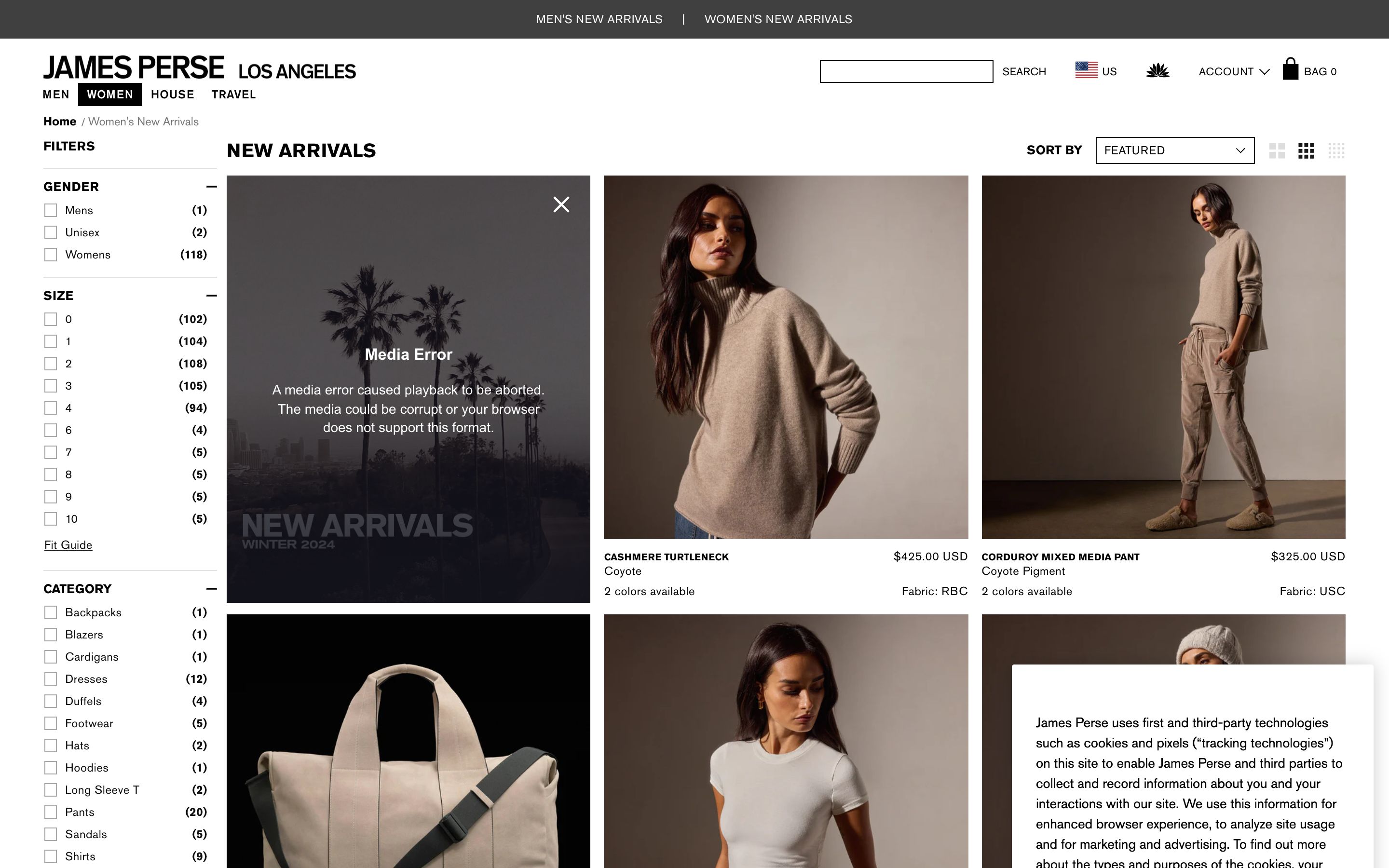 James Perse screenshot 2