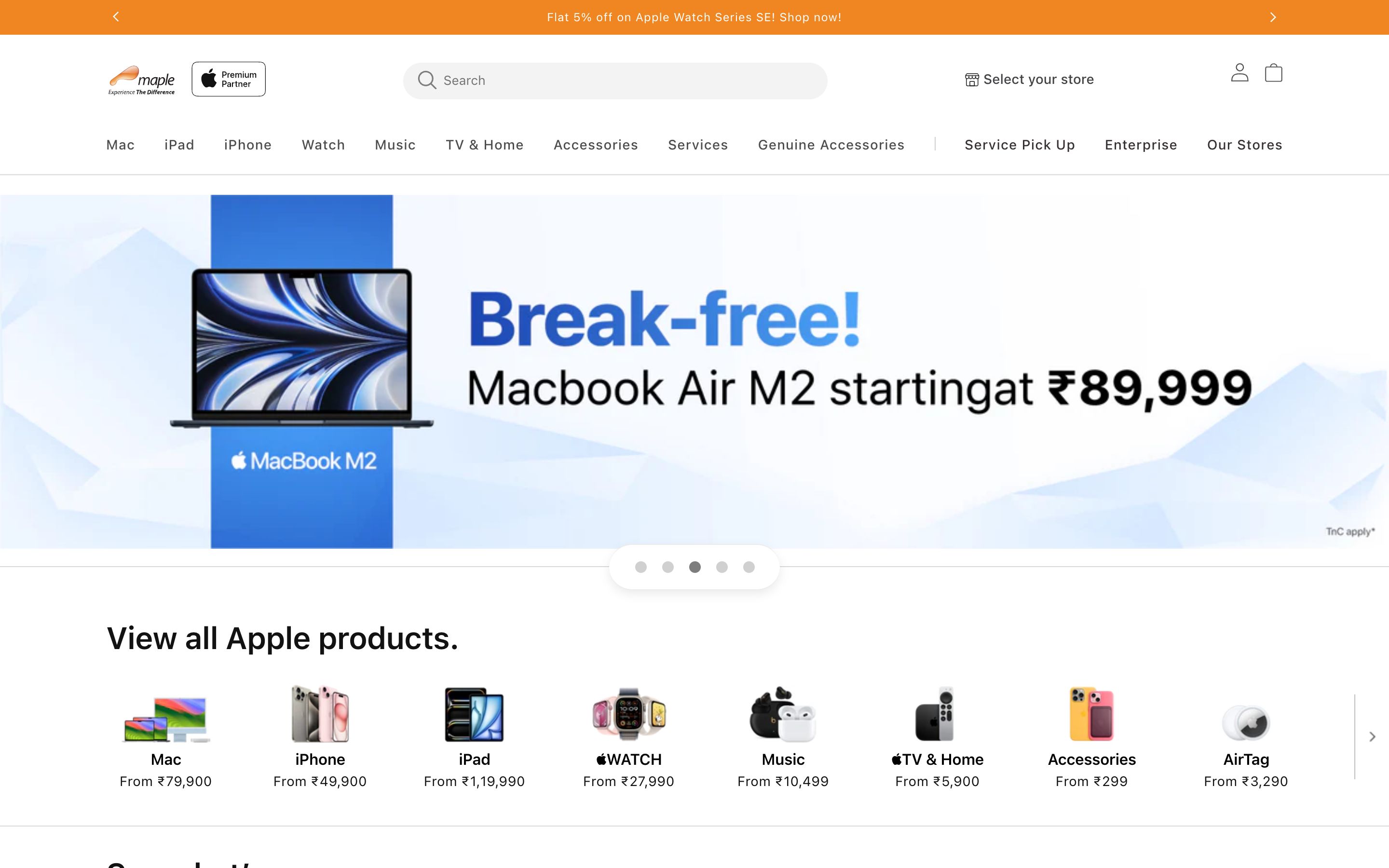 Maple: Leading Apple Premium Reseller and Service Provider in India
