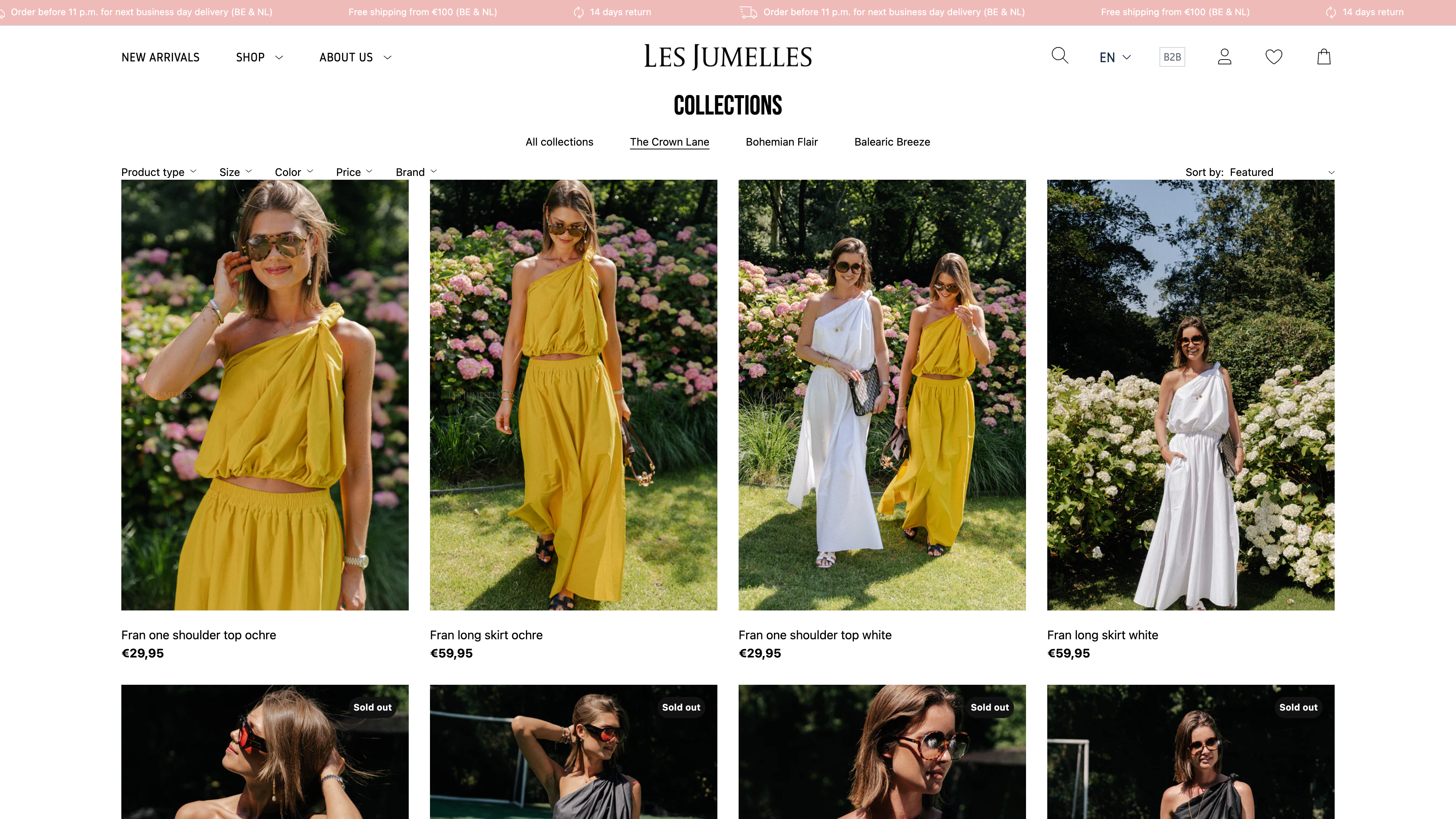 Les Jumelles - high end Belgian Fashion screenshot 2