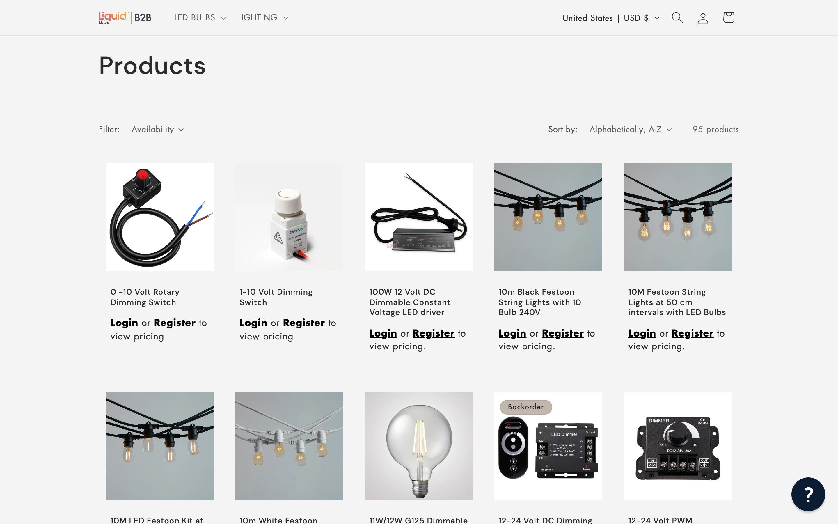 Liquid LEDs (B2B Shopify PLUS Store) screenshot 4