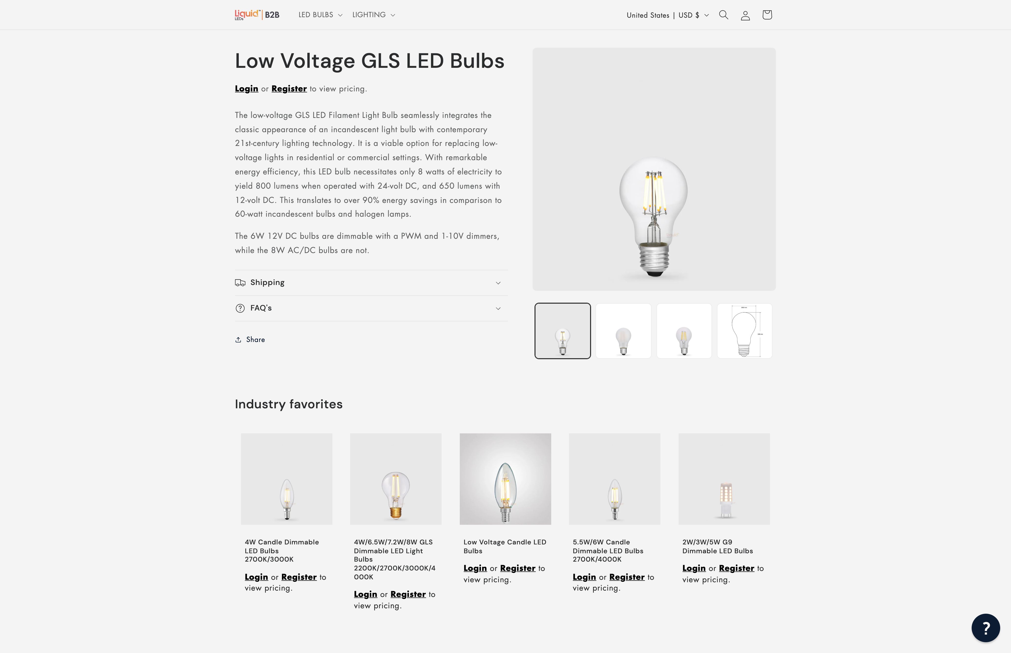 Liquid LEDs (B2B Shopify PLUS Store) screenshot 2