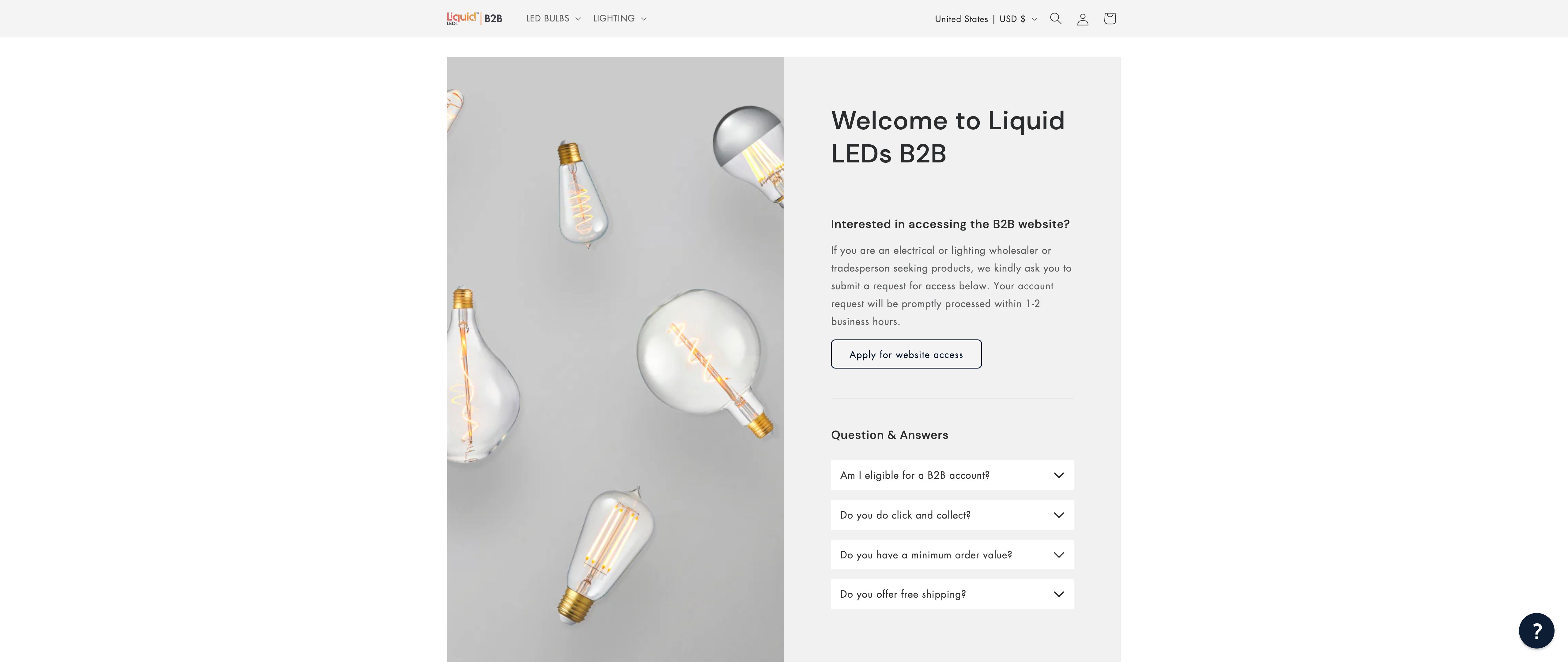 Liquid LEDs (B2B Shopify PLUS Store) screenshot 5
