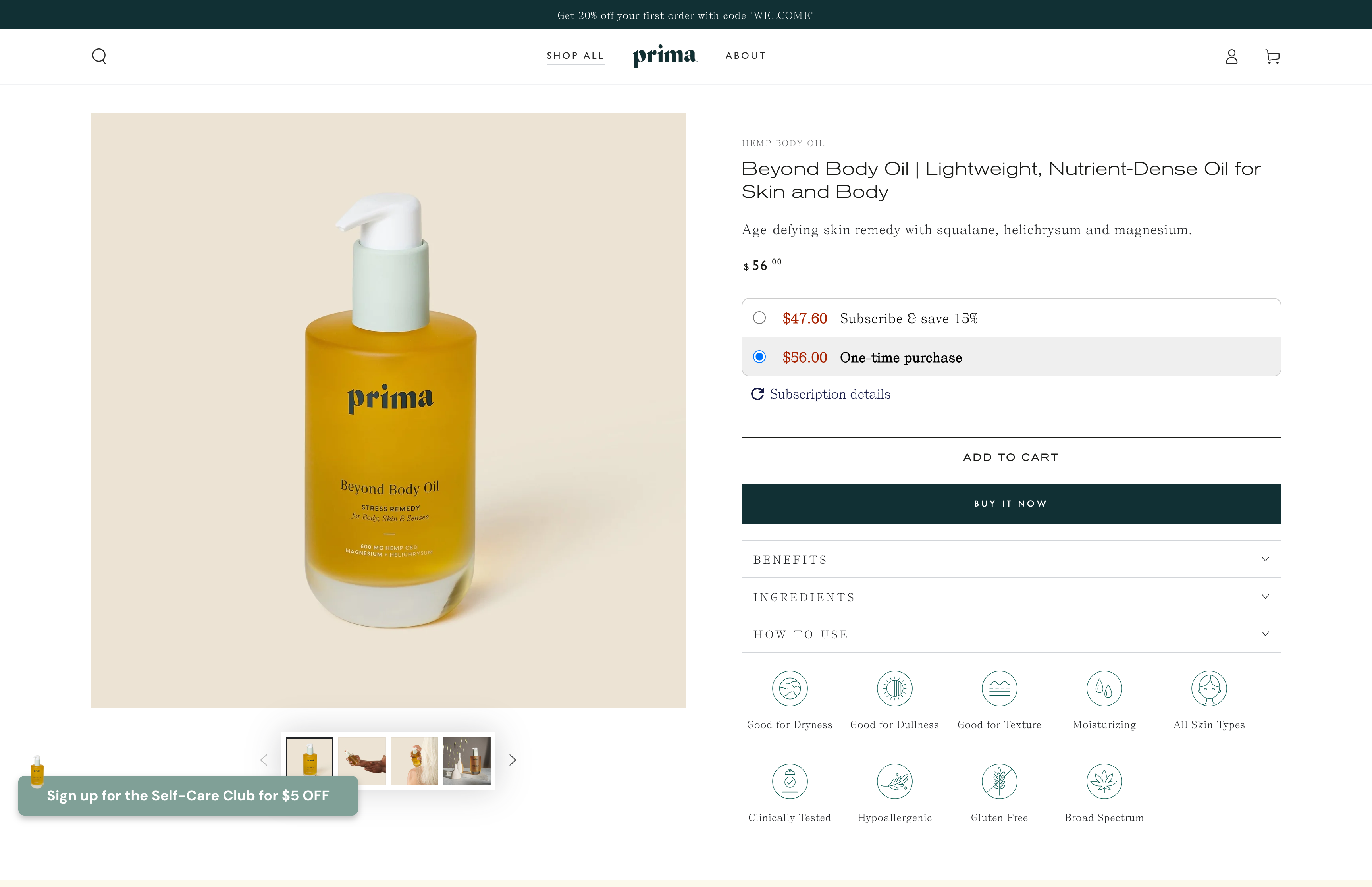 Prima Top US skincare brand redesigned screenshot 3