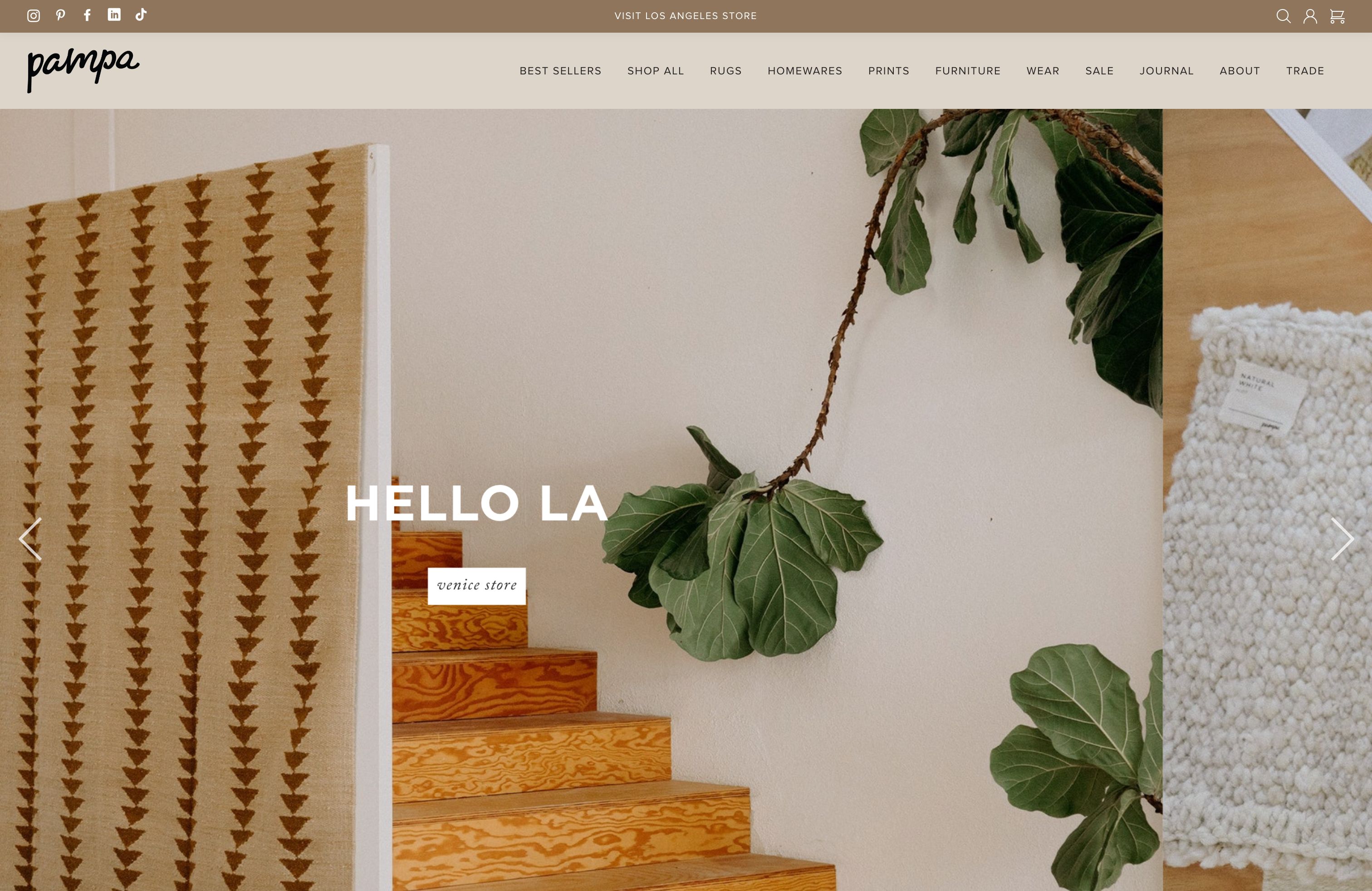 Pampa E-commerce Website Development screenshot