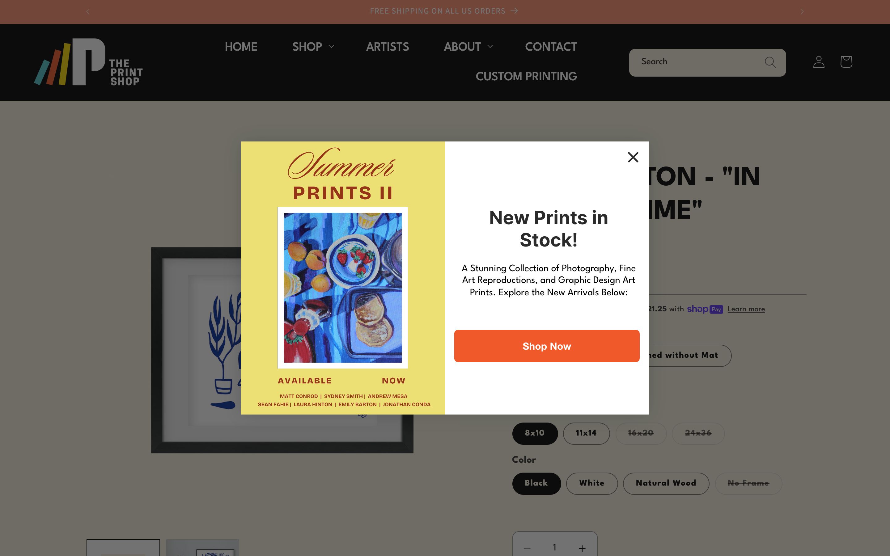 The Print Shop - Printed Artwork Shop: Online and Brick & Mortar screenshot