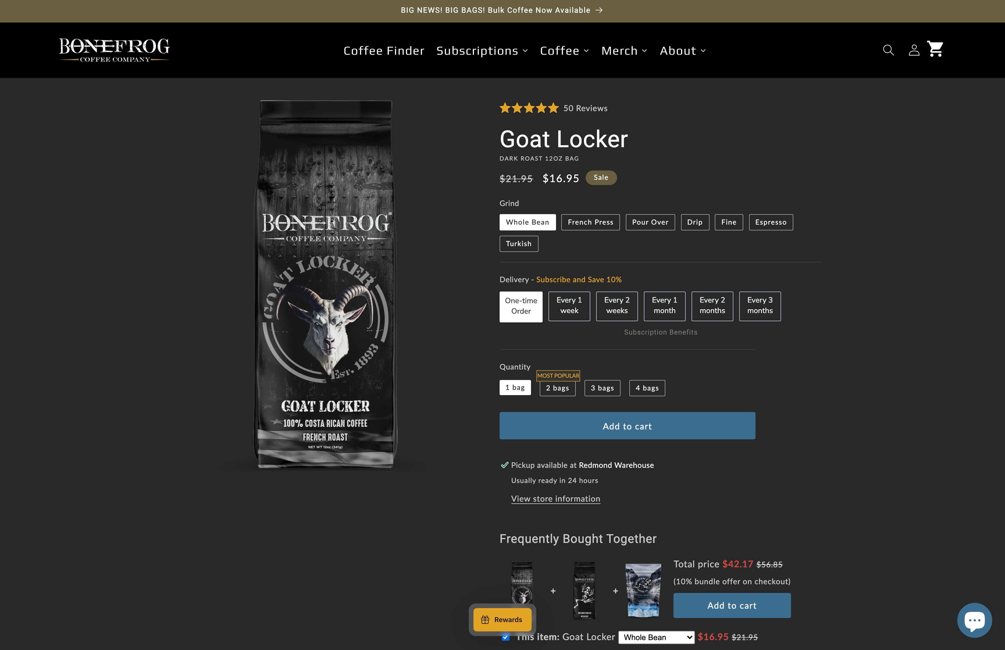 Bonefrog Coffee screenshot 5