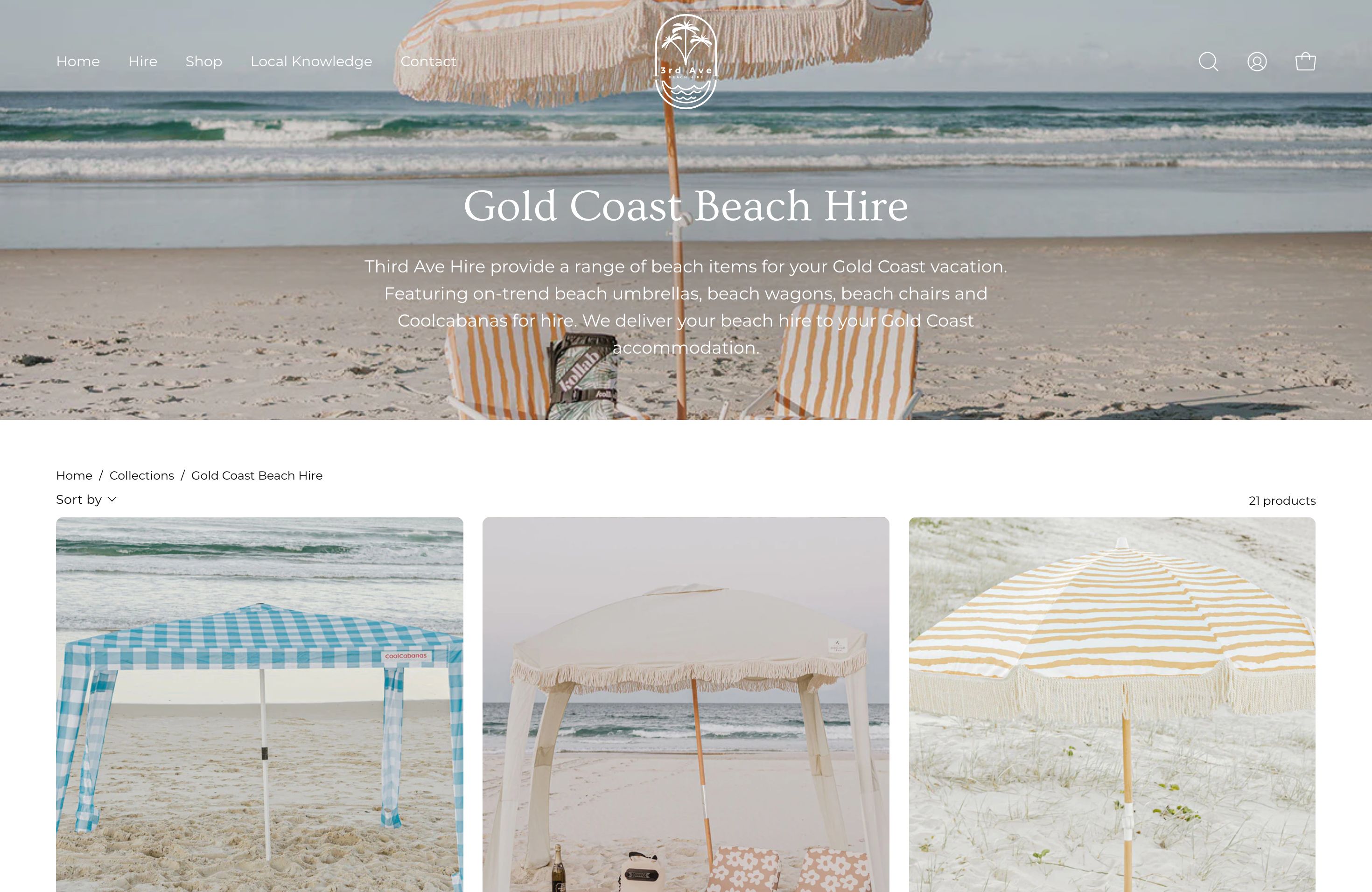 Third Ave Hire - Gold Coast Beach Hire screenshot