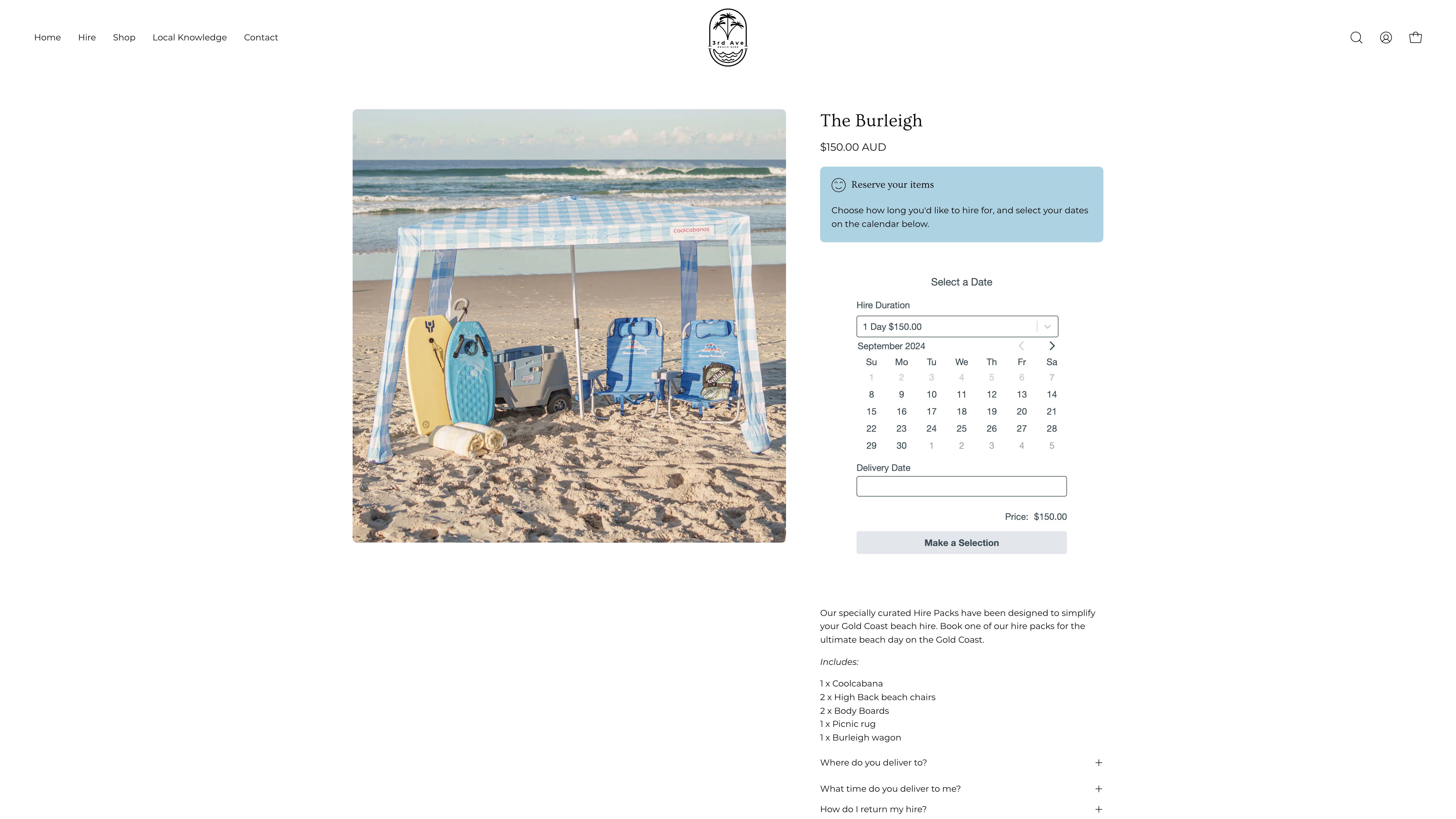 Third Ave Hire - Gold Coast Beach Hire screenshot 2