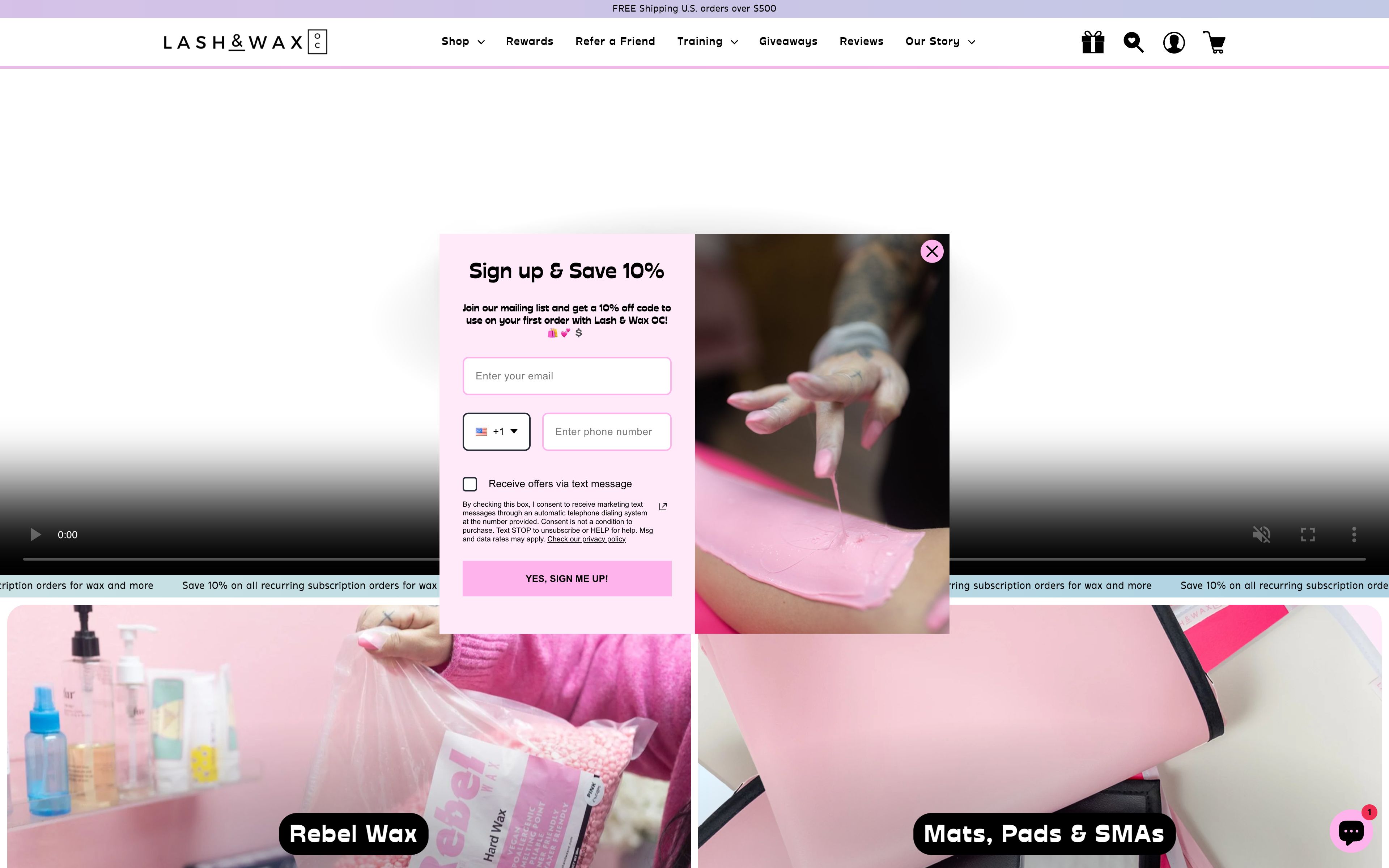 Lash & Wax OC screenshot