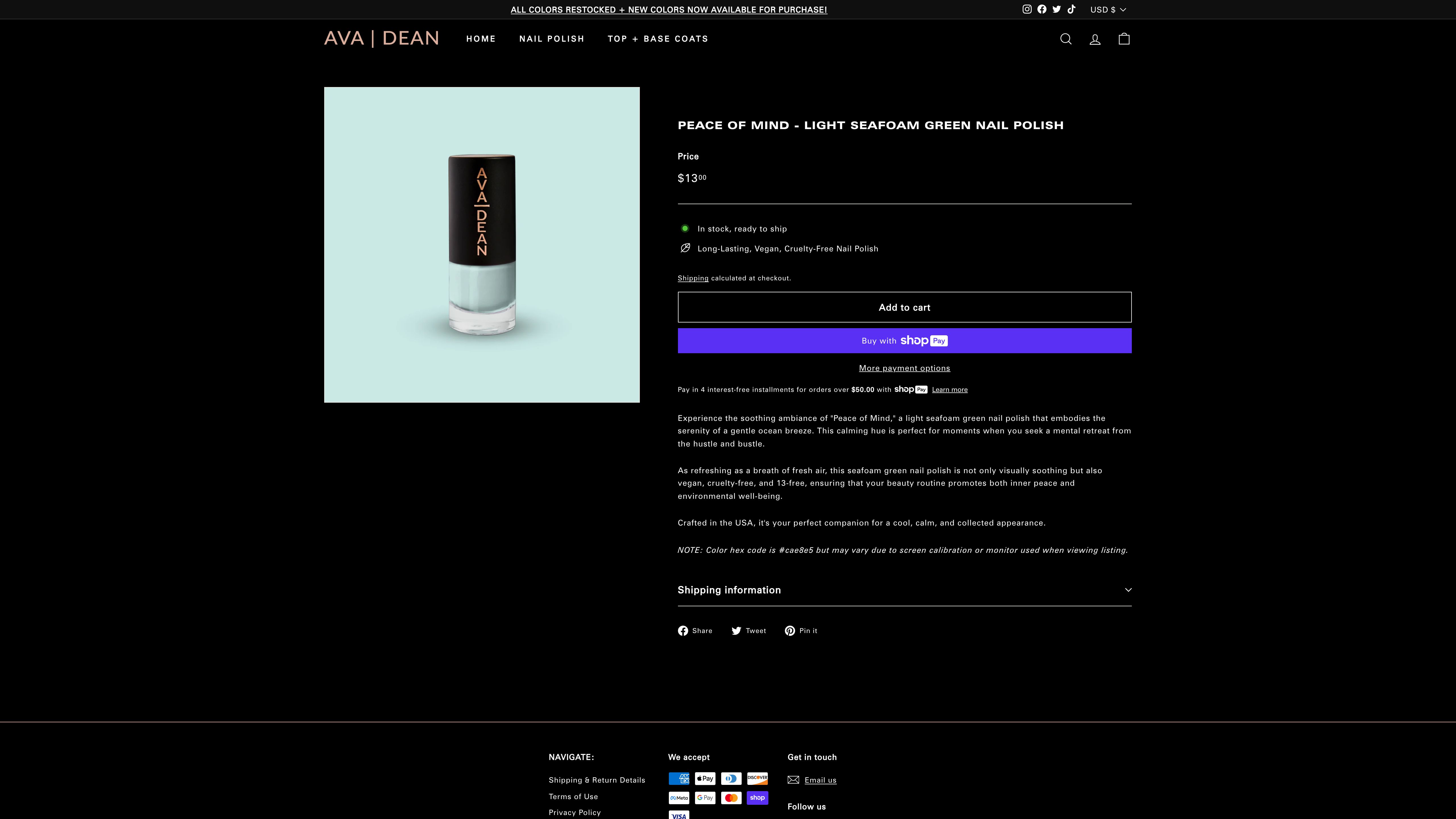 Ava Dean - Backstreet Boys' AJ McLean's Nail Polish Company screenshot 3