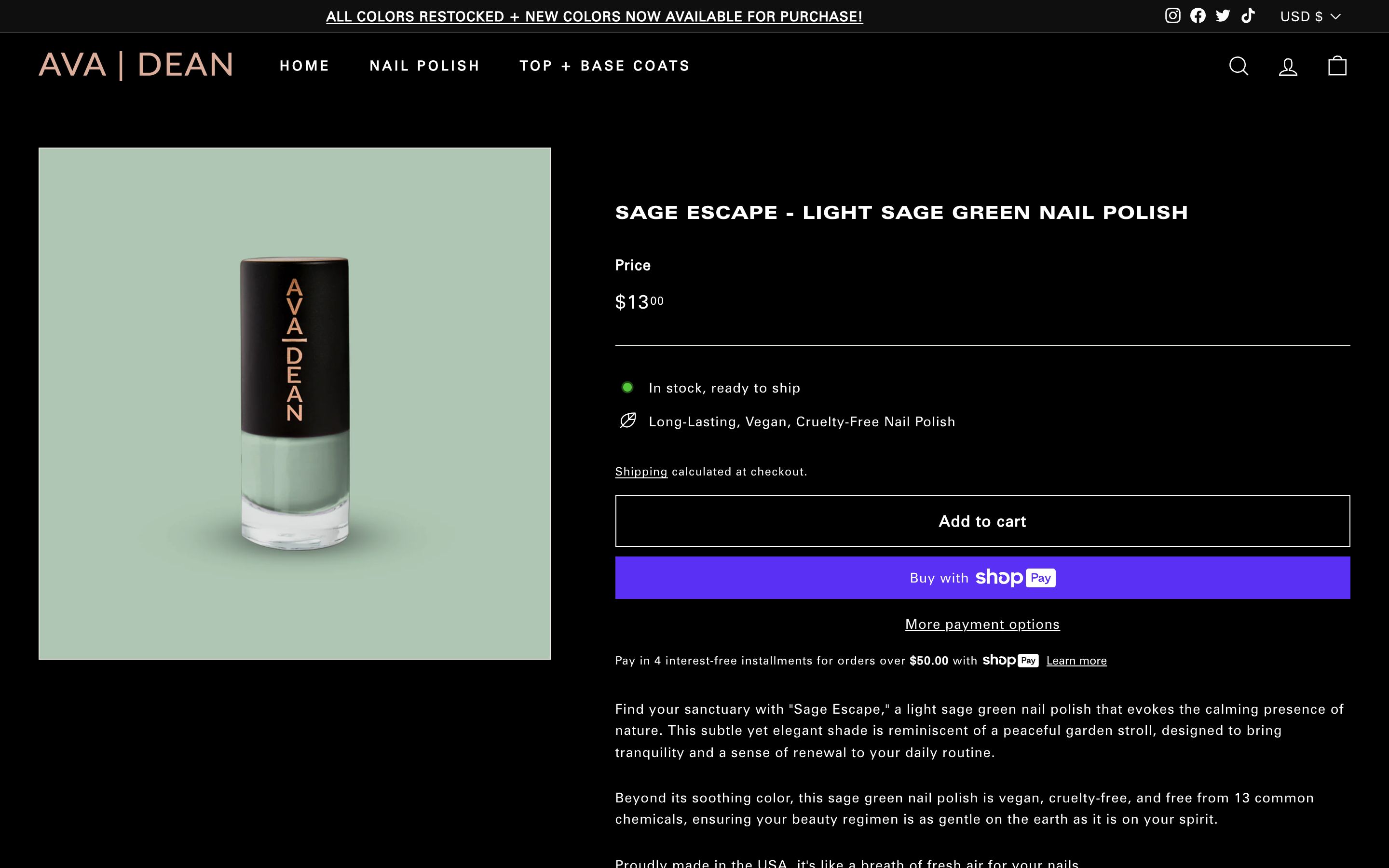 Ava Dean - Backstreet Boys' AJ McLean's Nail Polish Company screenshot 4