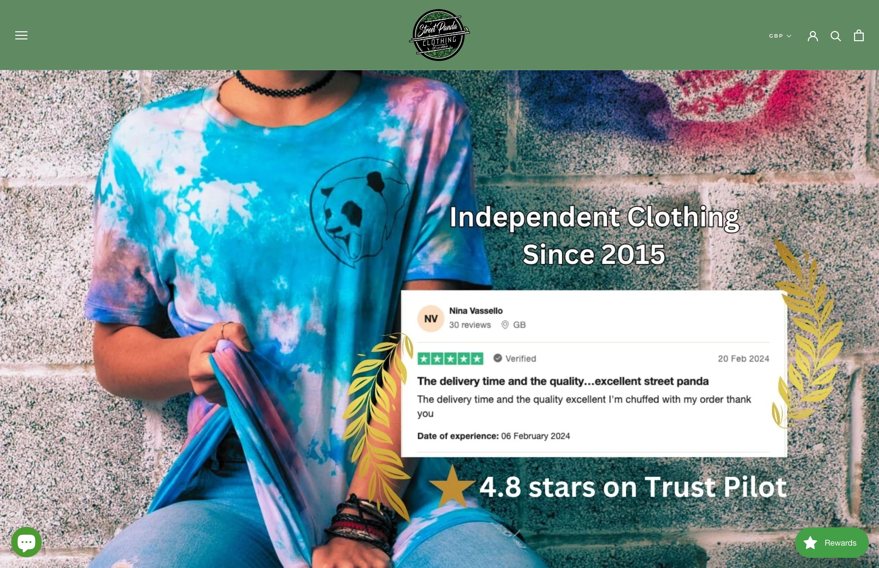 Custom Print on Demand Store Design for Street Panda Clothing