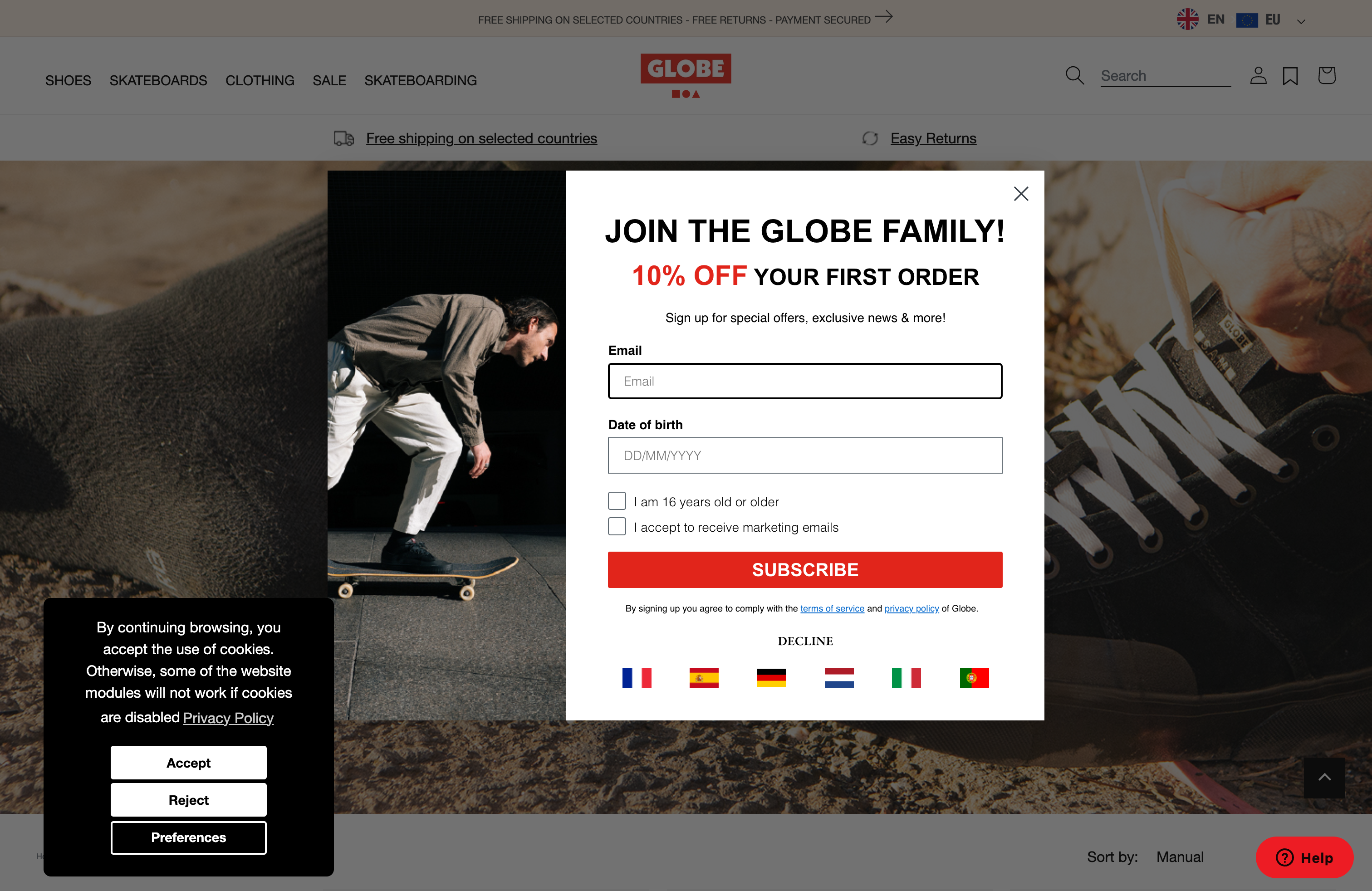 Shredding Boundaries: Ecommerce Marketing for GLOBE Europe screenshot 3