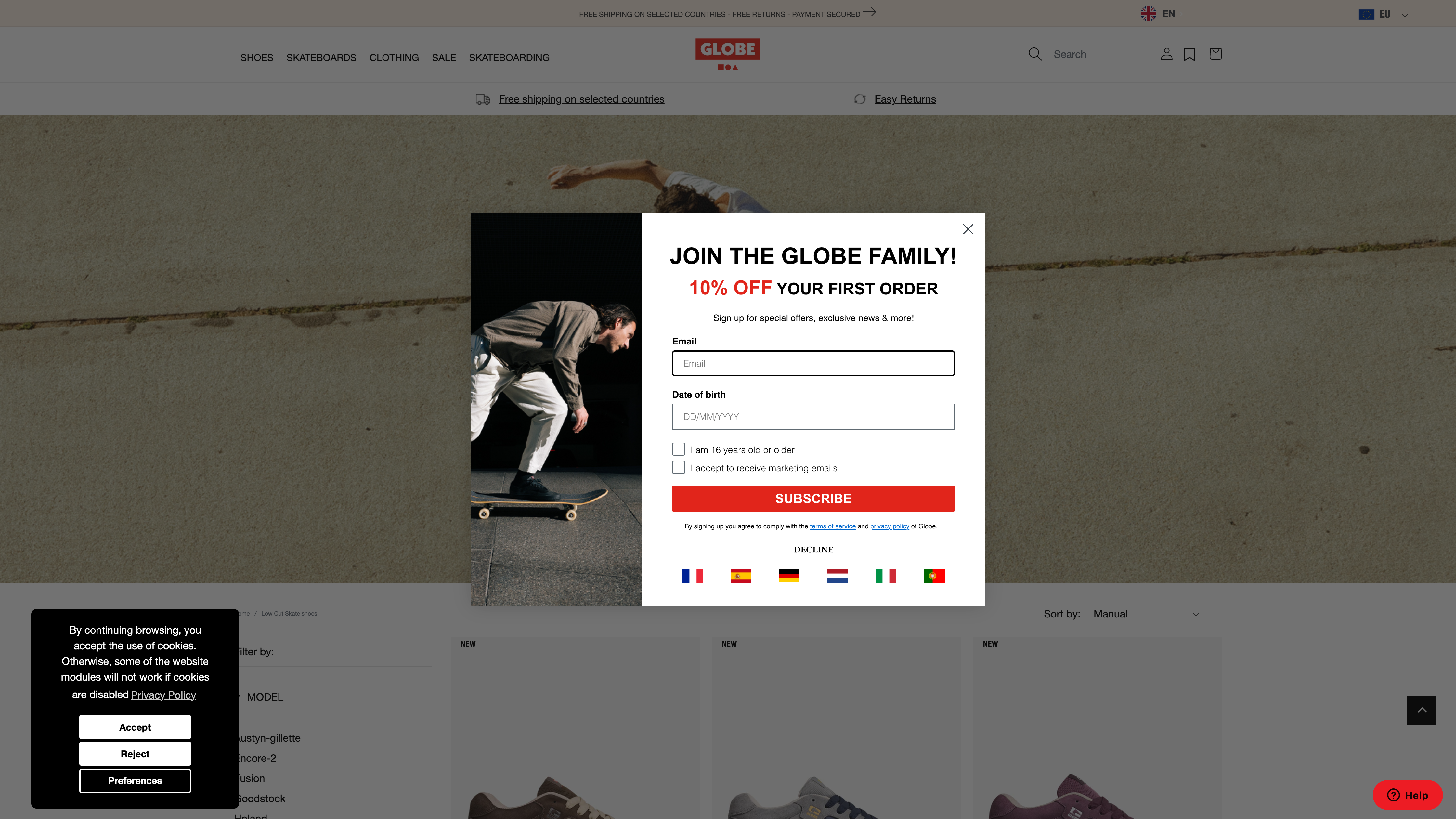 Shredding Boundaries: Ecommerce Marketing for GLOBE Europe screenshot 2