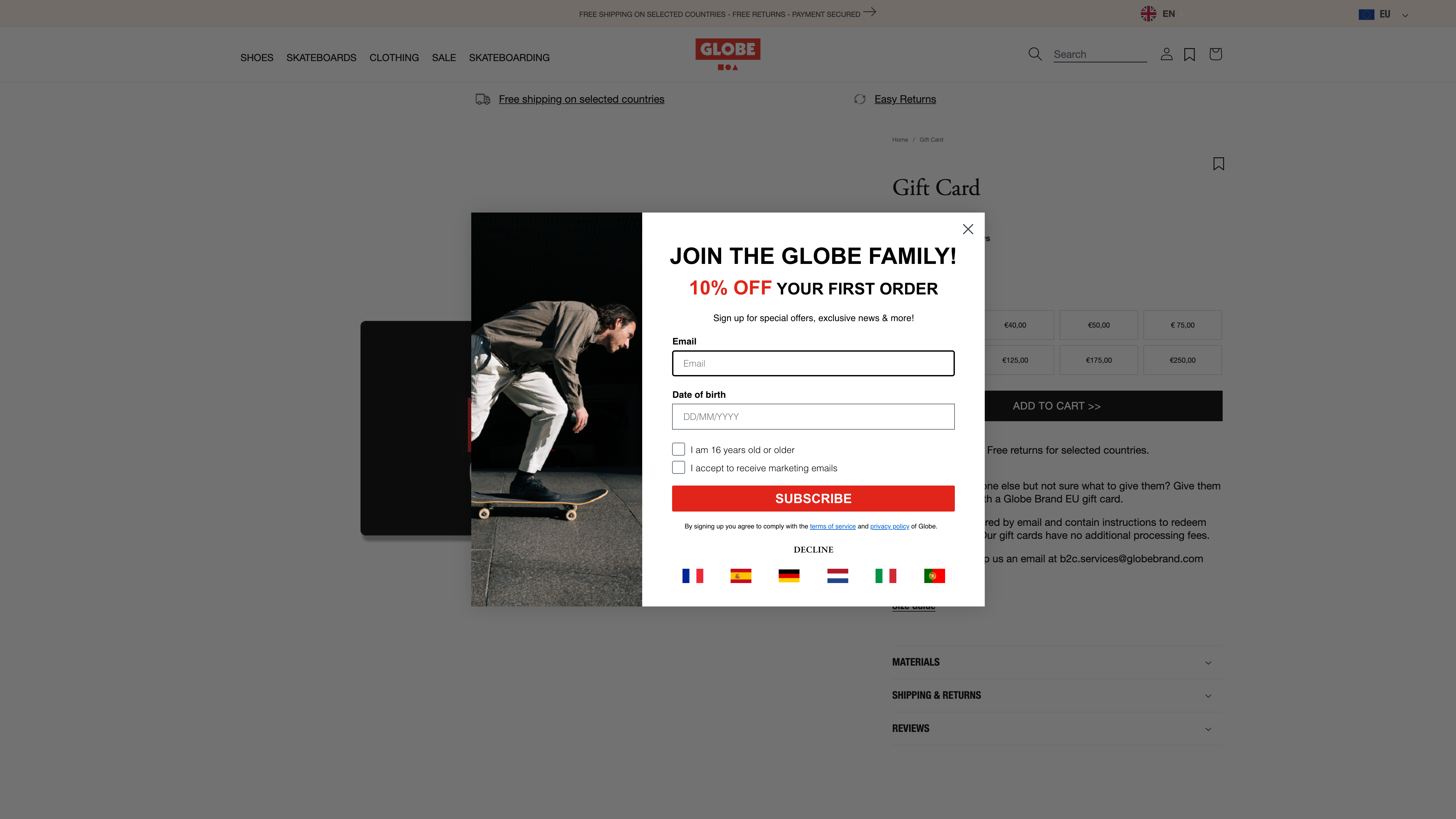 Shredding Boundaries: Ecommerce Marketing for GLOBE Europe screenshot 4