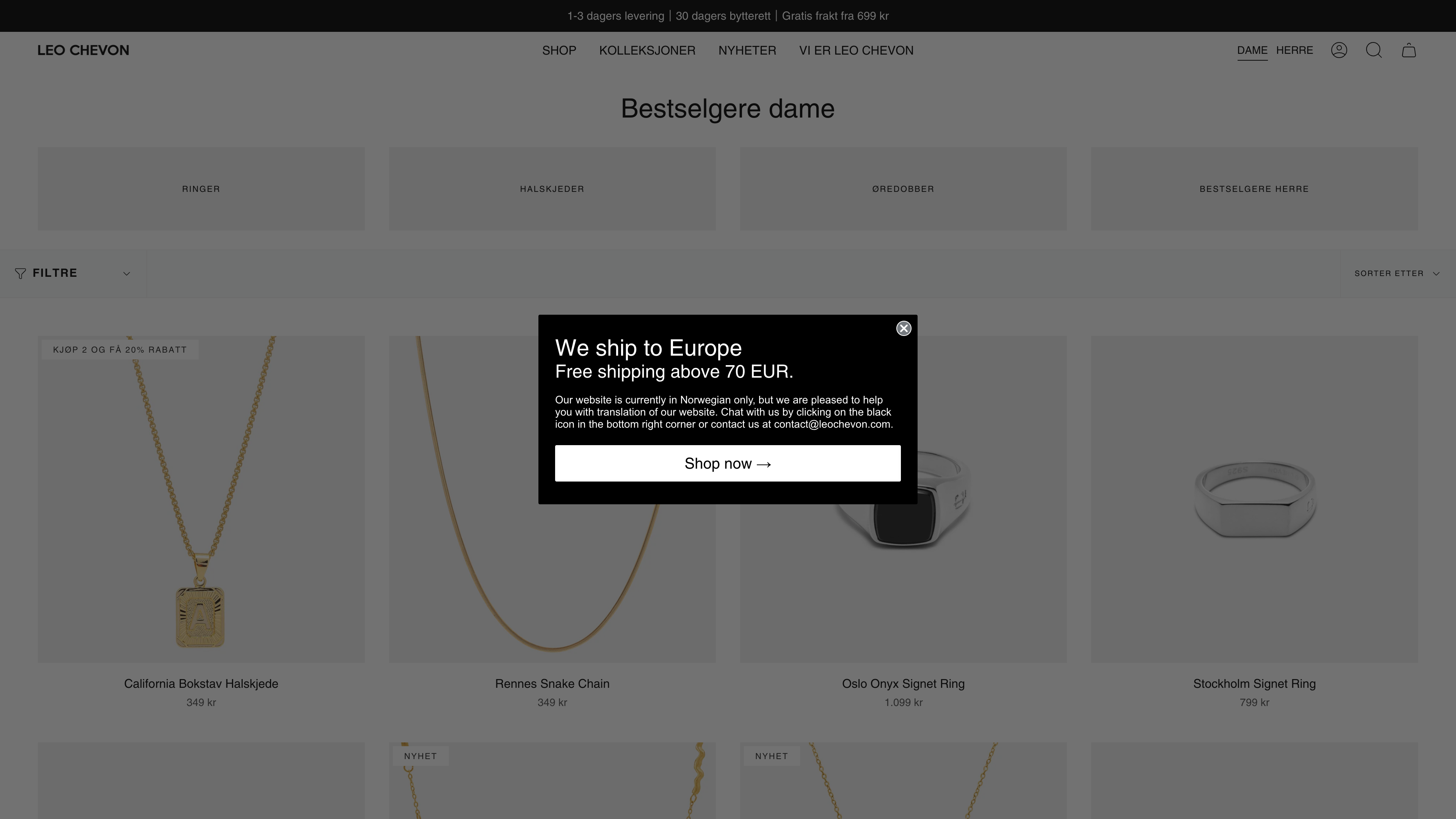 leochevon.no screenshot 2