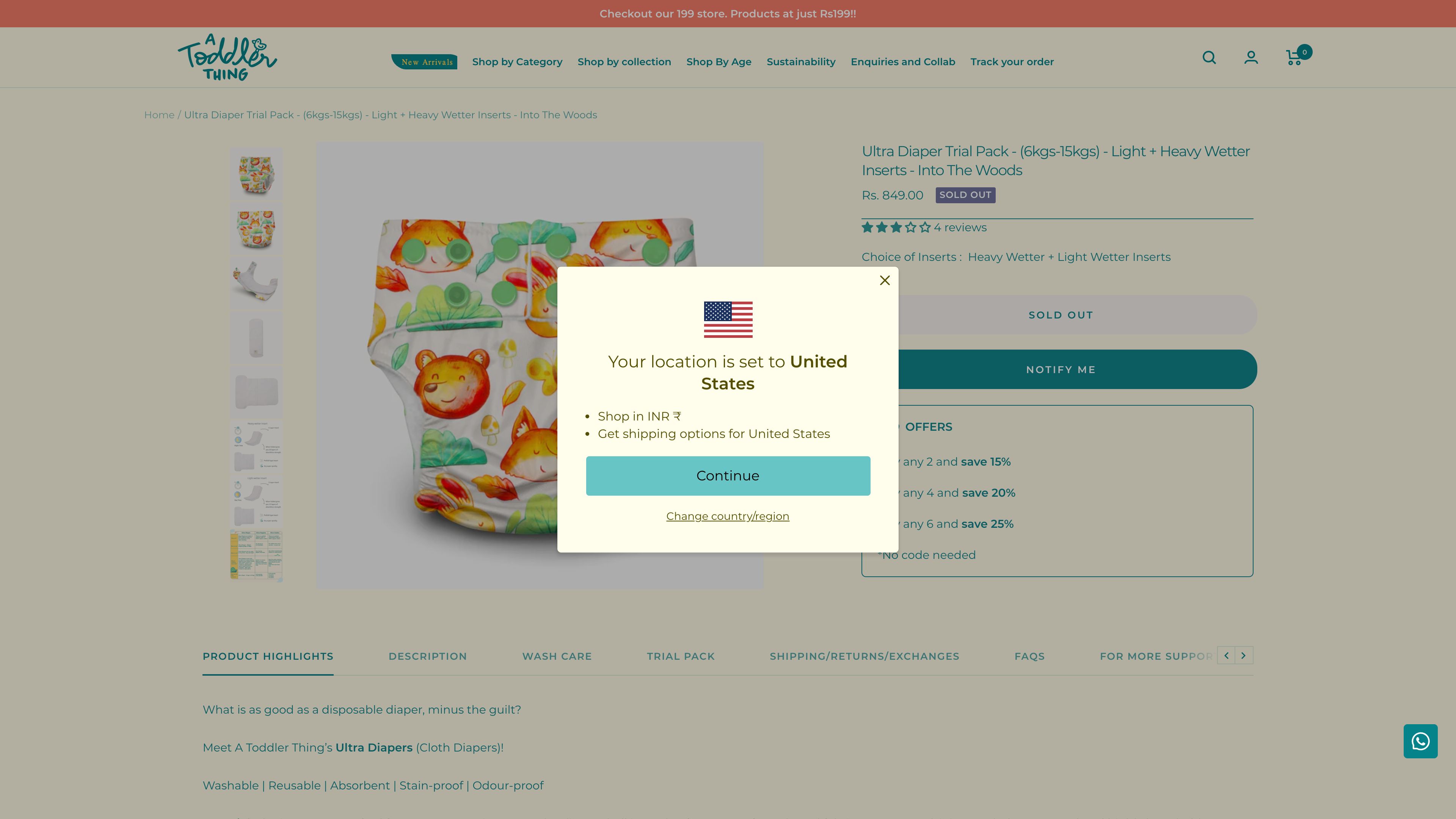 A Toddler Thing | Featured in SharkTank India | Shopify website screenshot 6